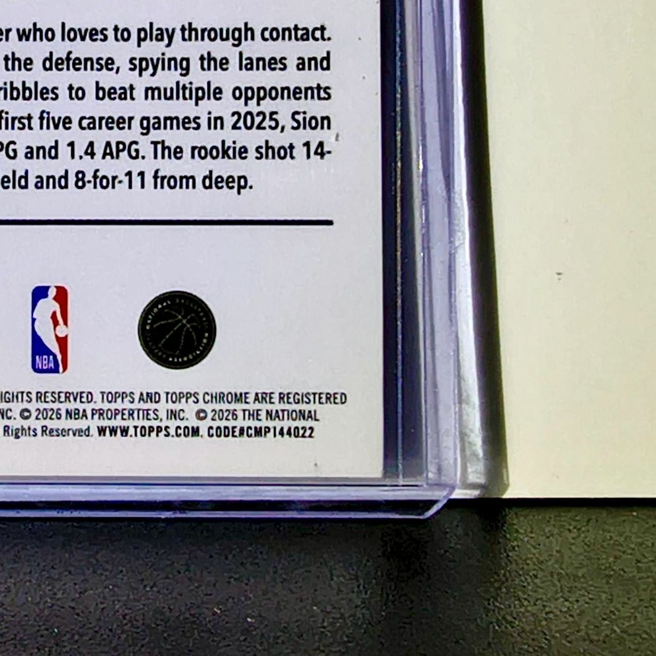 Sion James Rookie 2025-26 NBA Topps Chrome Update #183 Card Charlotte Hornets