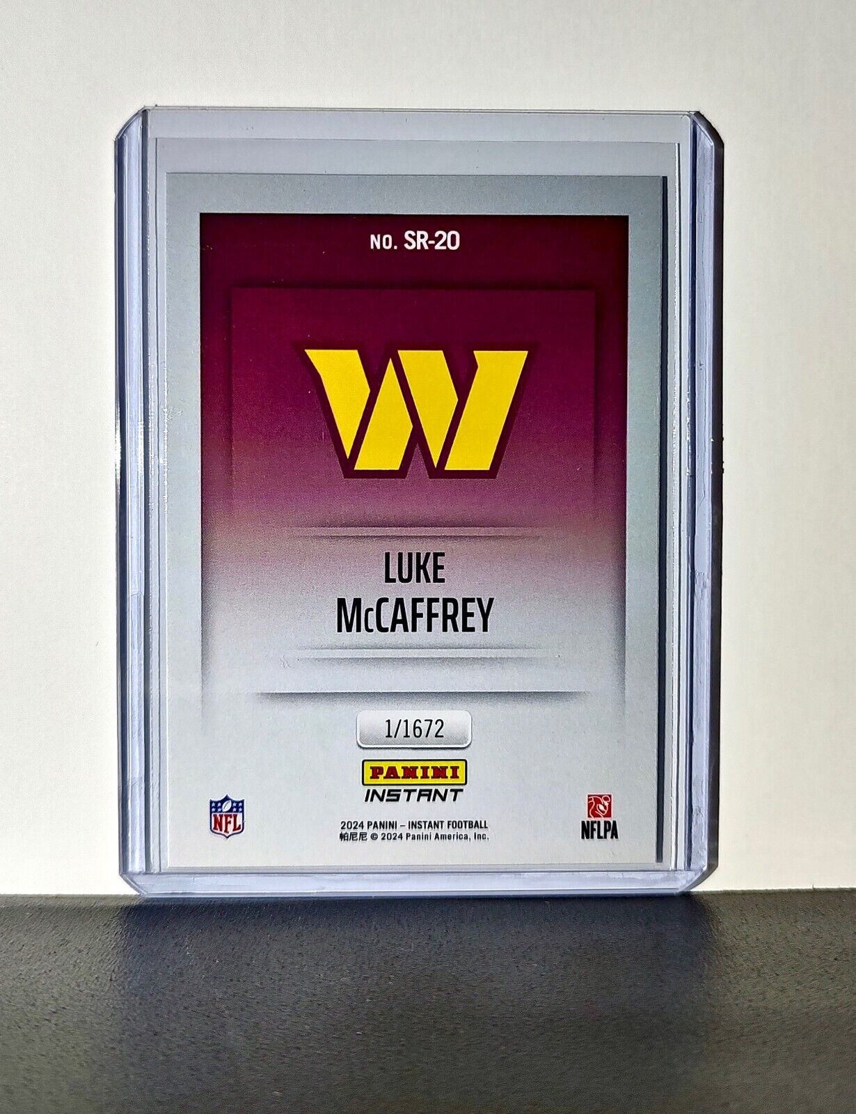 Luke McCaffrey 2024 Panini NFL Studio Rookies #20 Card Commanders 1/1672