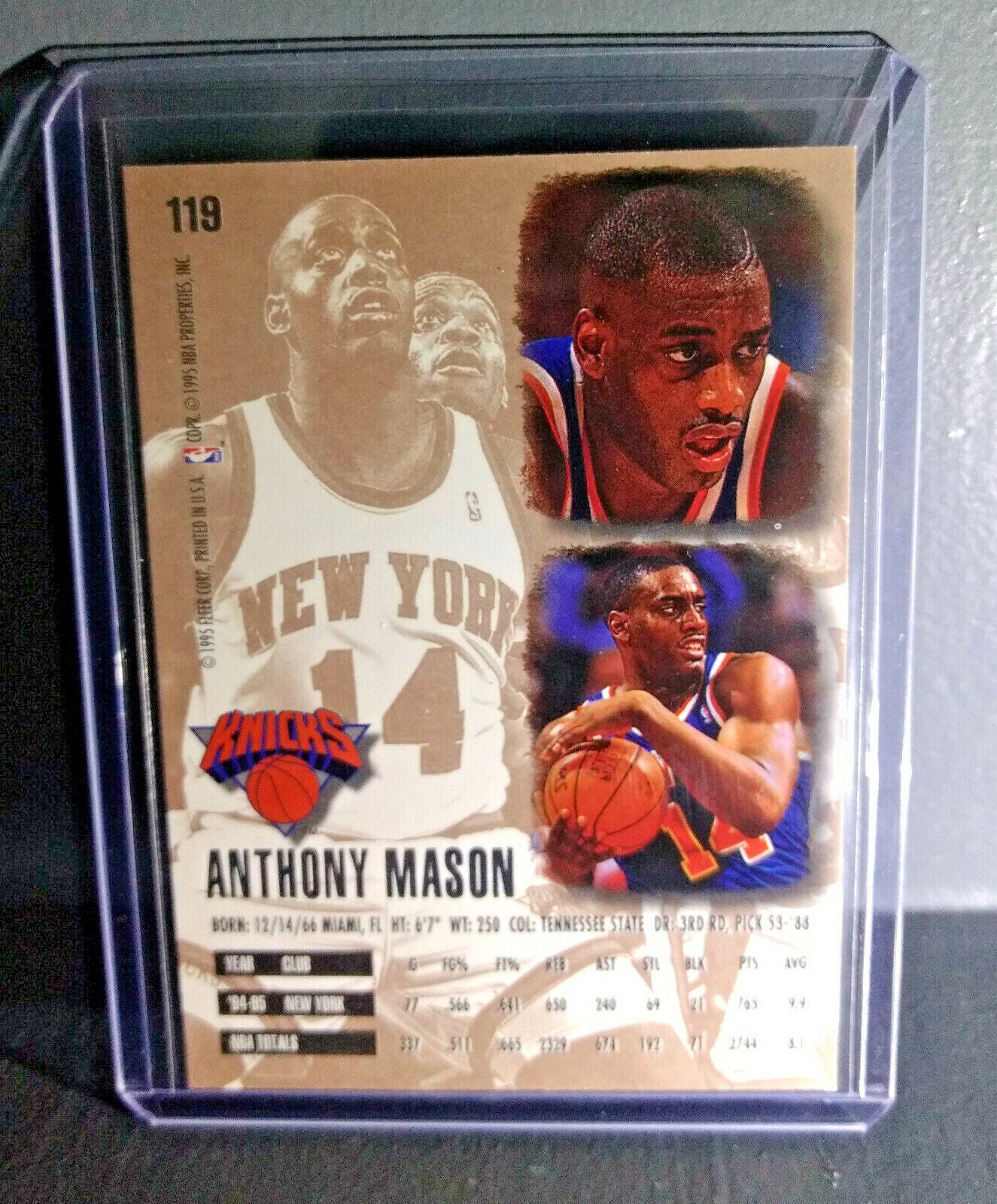 1995-96 Anthony Mason Fleer Ultra #119 Basketball Card