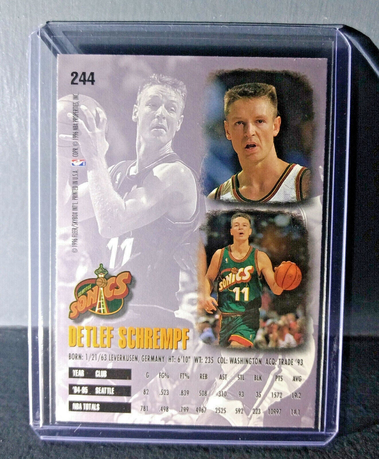 1995-96 Detlef Schrempf #244 Basketball Card