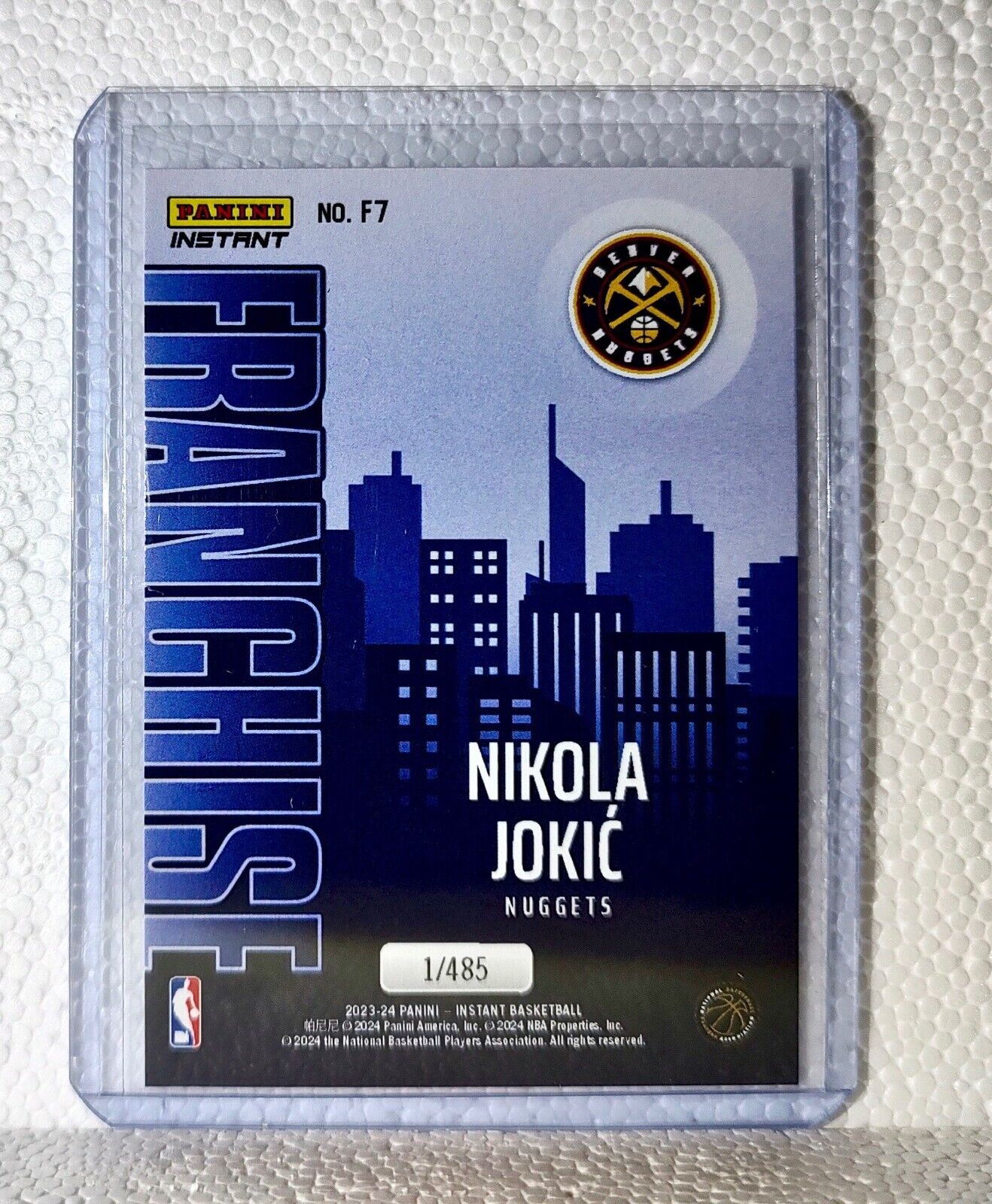 Nikola Jokic 2023-24 NBA #7 Franchise Basketball Card Denver Nuggets 1/485