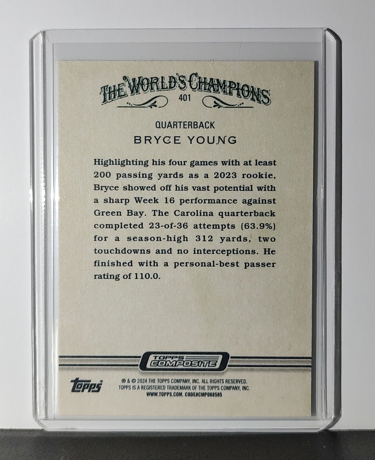 Bryce Young Rookie 2023 Topps Allen & Ginter NFL #401 Card Carolina Panthers