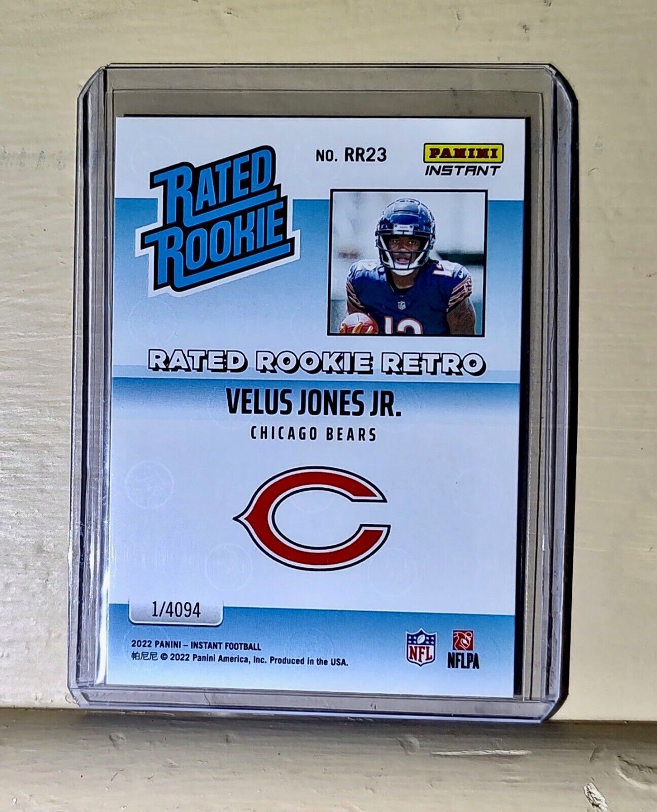 Velus Jones Jr 2022 NFL Panini #23 Rated Rookie Retro Football Card 1/4094