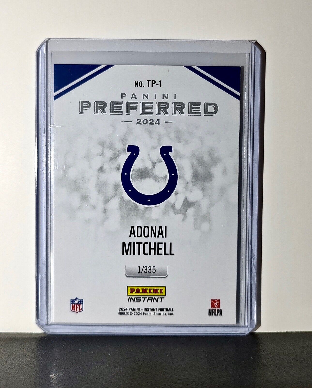 Adonai Mitchell 2024 Panini Preferred NFL #1 Rookie Card Colts 1/335