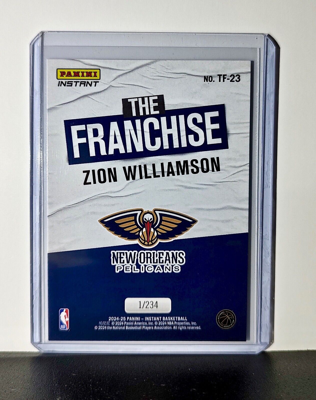 Zion Williamson 2024-25 Panini The Franchise NBA #23 Card Pelicans 1/234