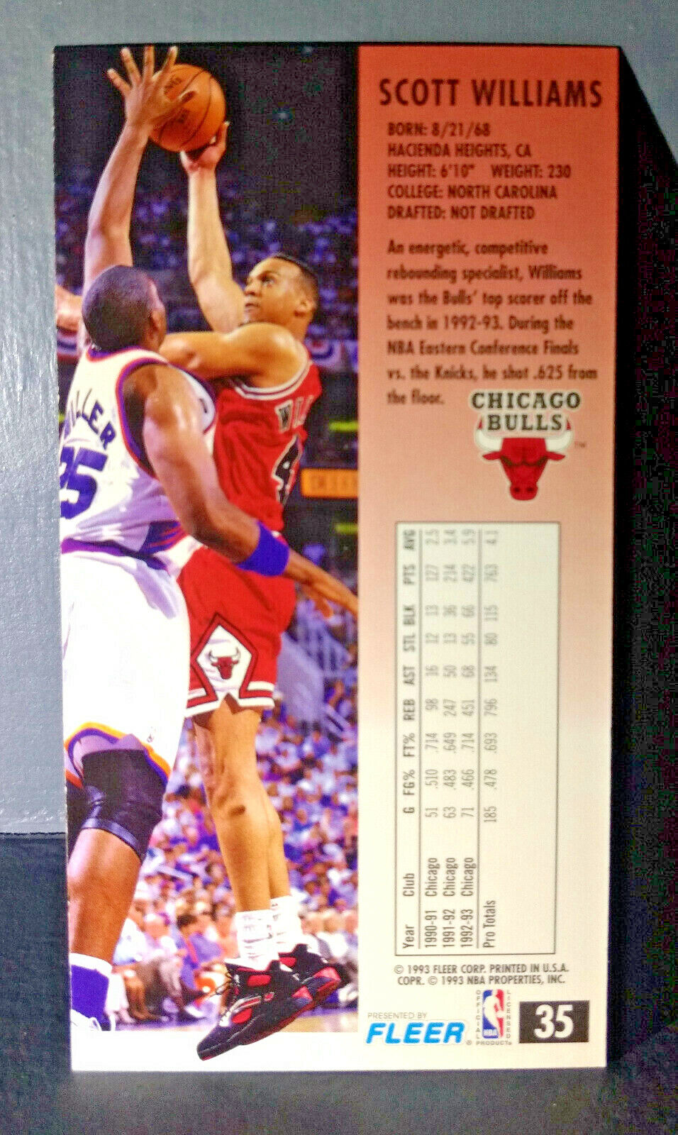 1993-94 Scott Williams #35 Fleer NBA Jam Session Basketball Card