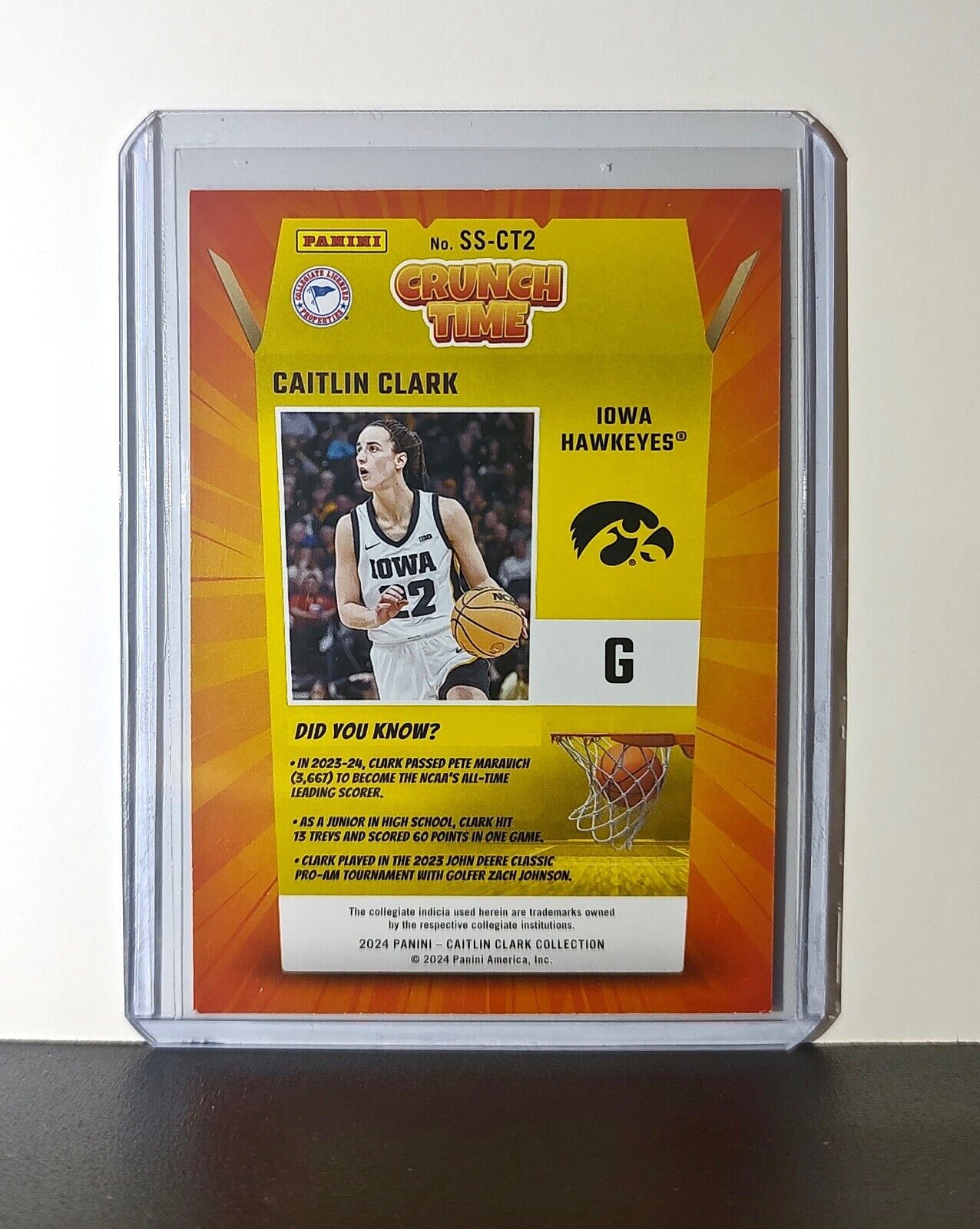 2024 Caitlin Clark Panini Donruss #SS-CT2 Crunch Time Basketball Card Hawkeyes