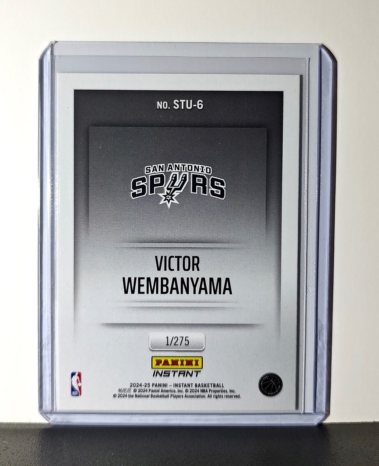 Victor Wembanyama 2024-25 Panini NBA Studio #6 Card San Antonio Spurs 1/275