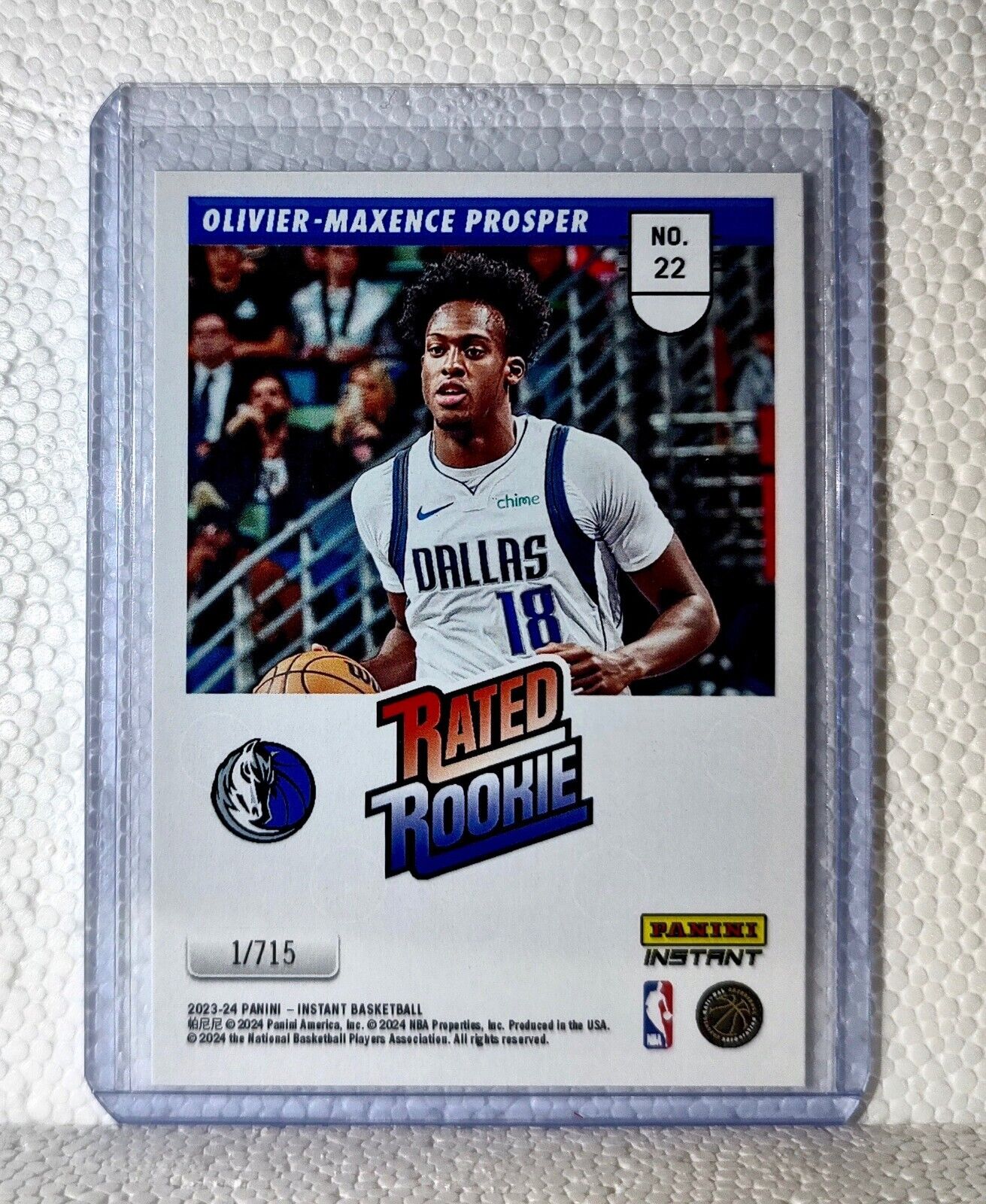 Olivier-Maxence Prosper 2023-24 Panini NBA #22 Rated Rookie Retro Card 1/715