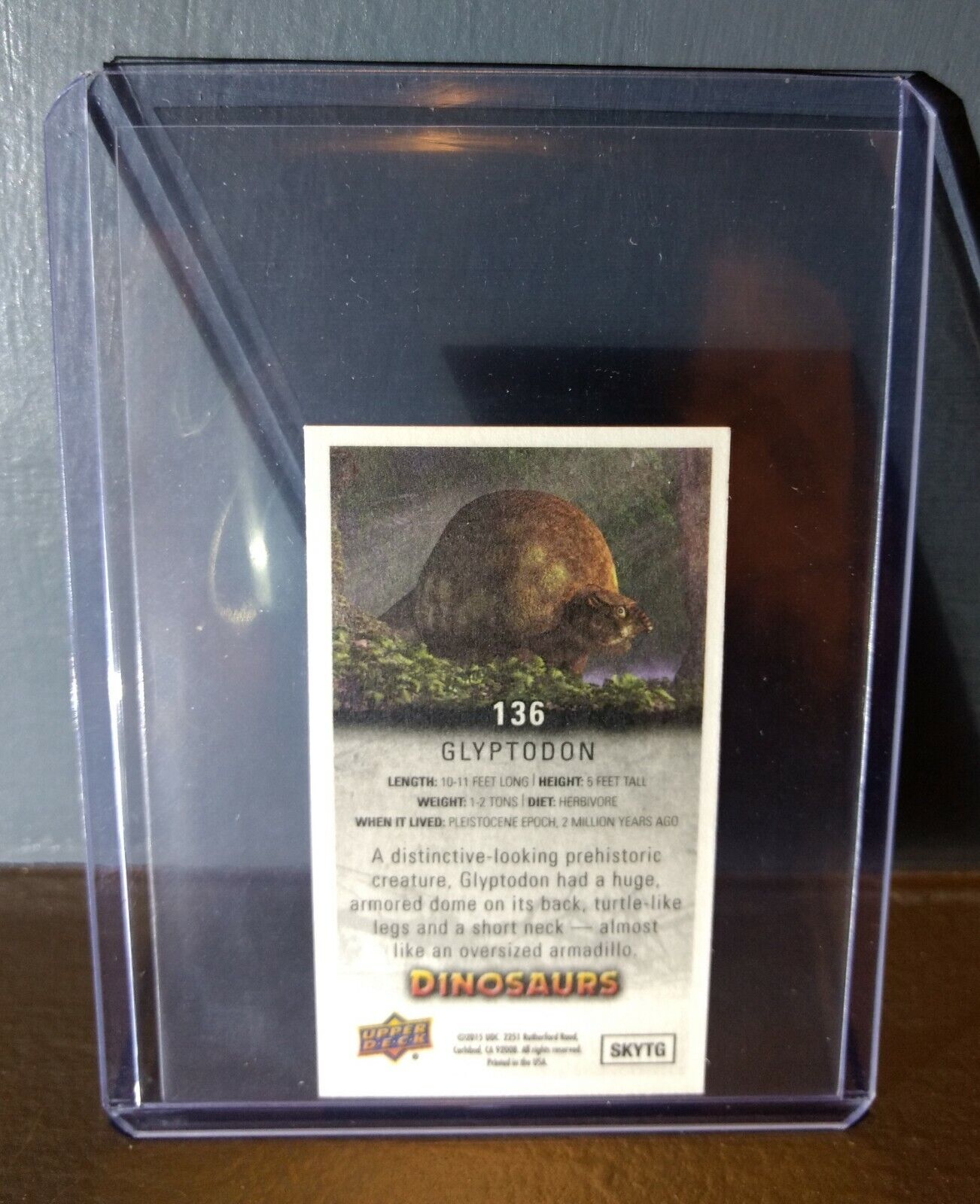 2015 Upper Deck Dinosaurs Canvas Mini Glyptodon #136 Trading Card