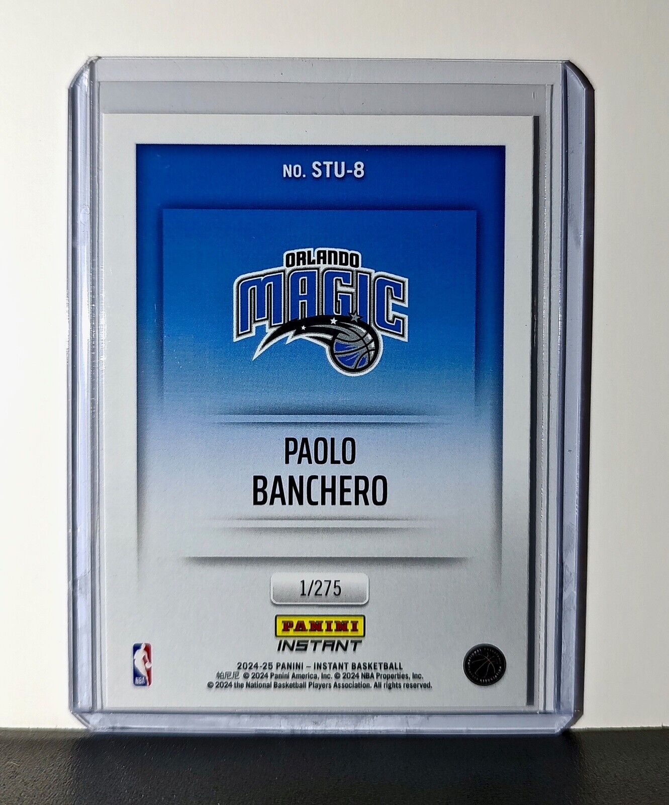 Paolo Banchero 2024-25 Panini NBA Studio #8 Card Orlando Magic 1/275