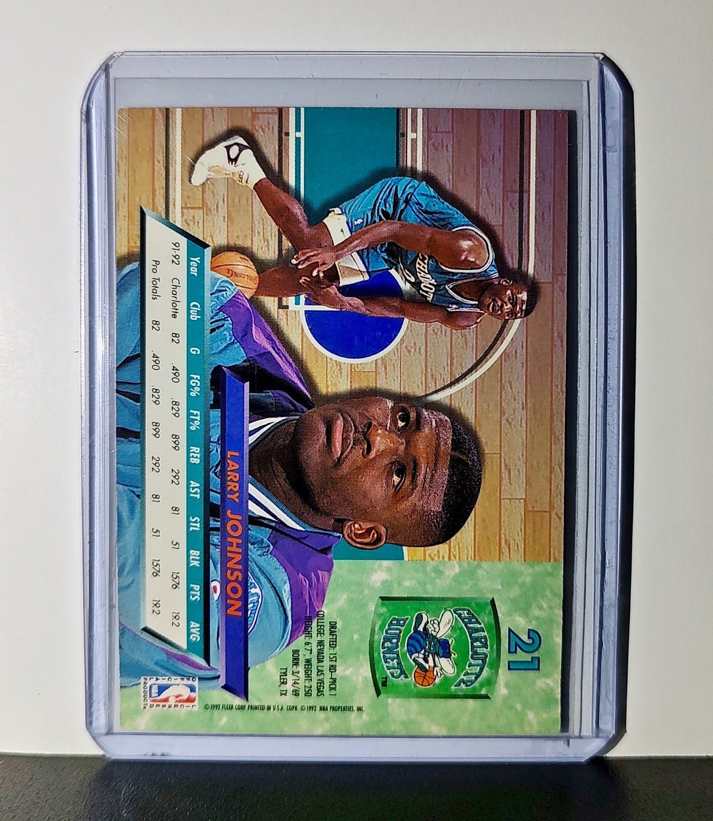 Larry Johnson 1992-93 Fleer Ultra NBA #21 Card Charlotte Hornets