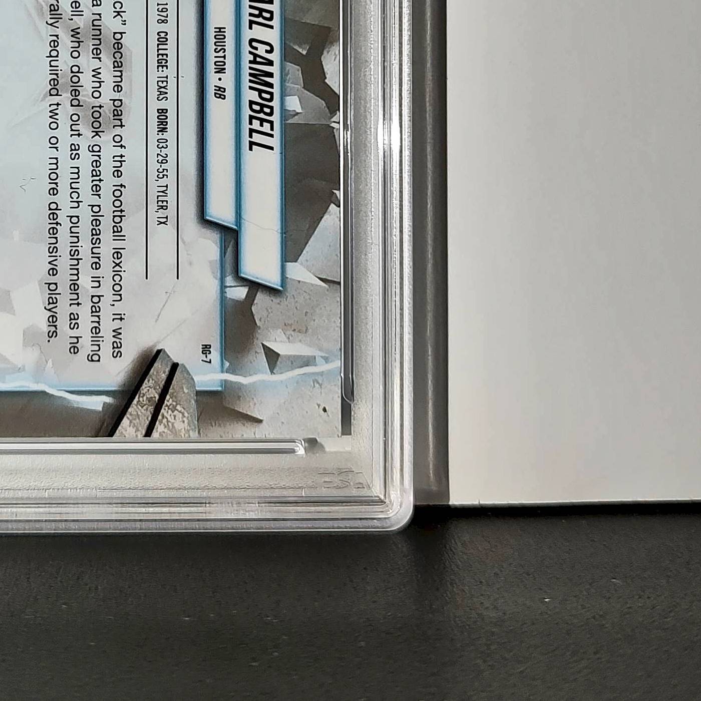 Earl Campbell 2023 Topps Resurgence 51/75 RG-7 Blue Wave Refractor 9 Mint