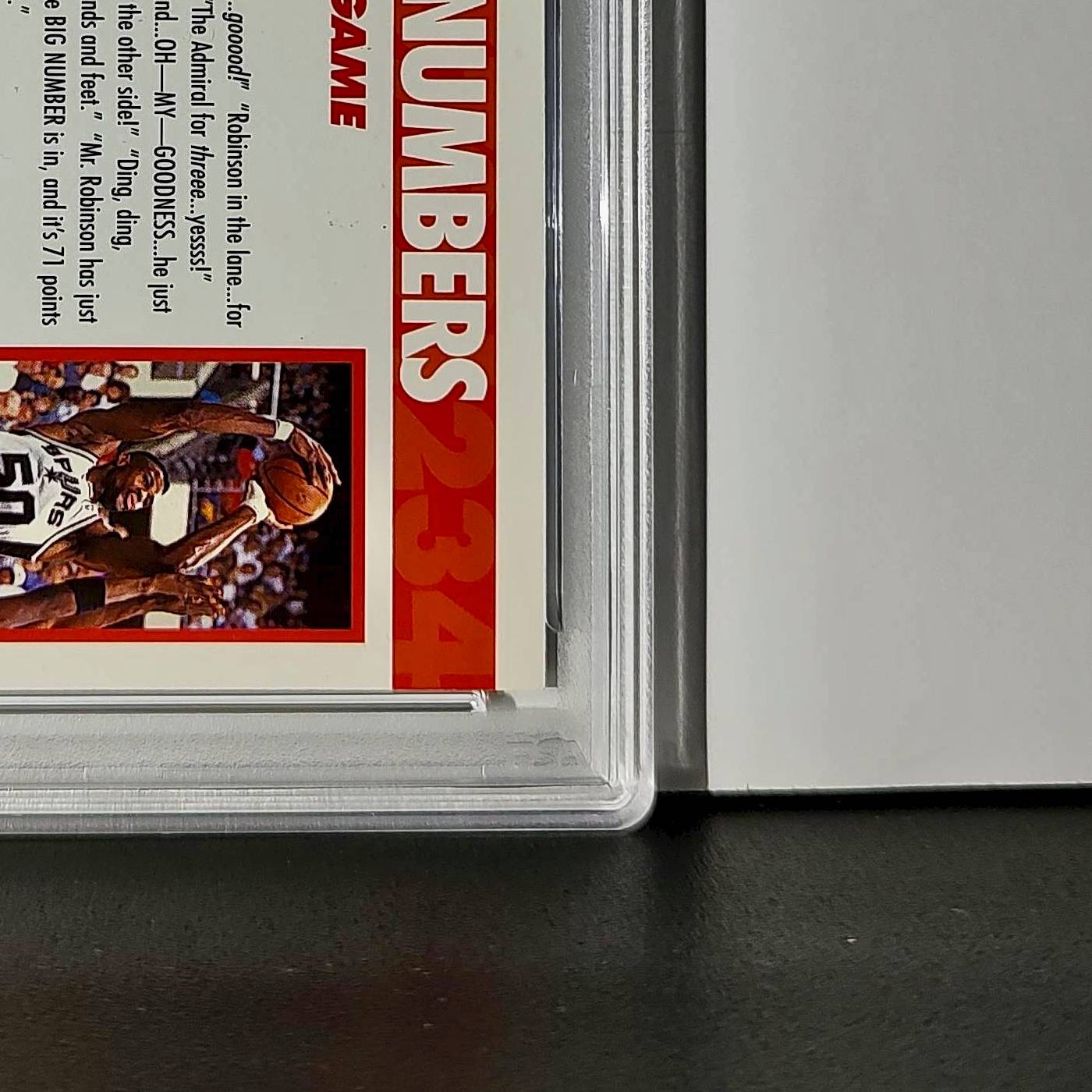 David Robinson 1994 NBA Hoops Big Numbers #BN1 Rainbow PSA 9 Mint