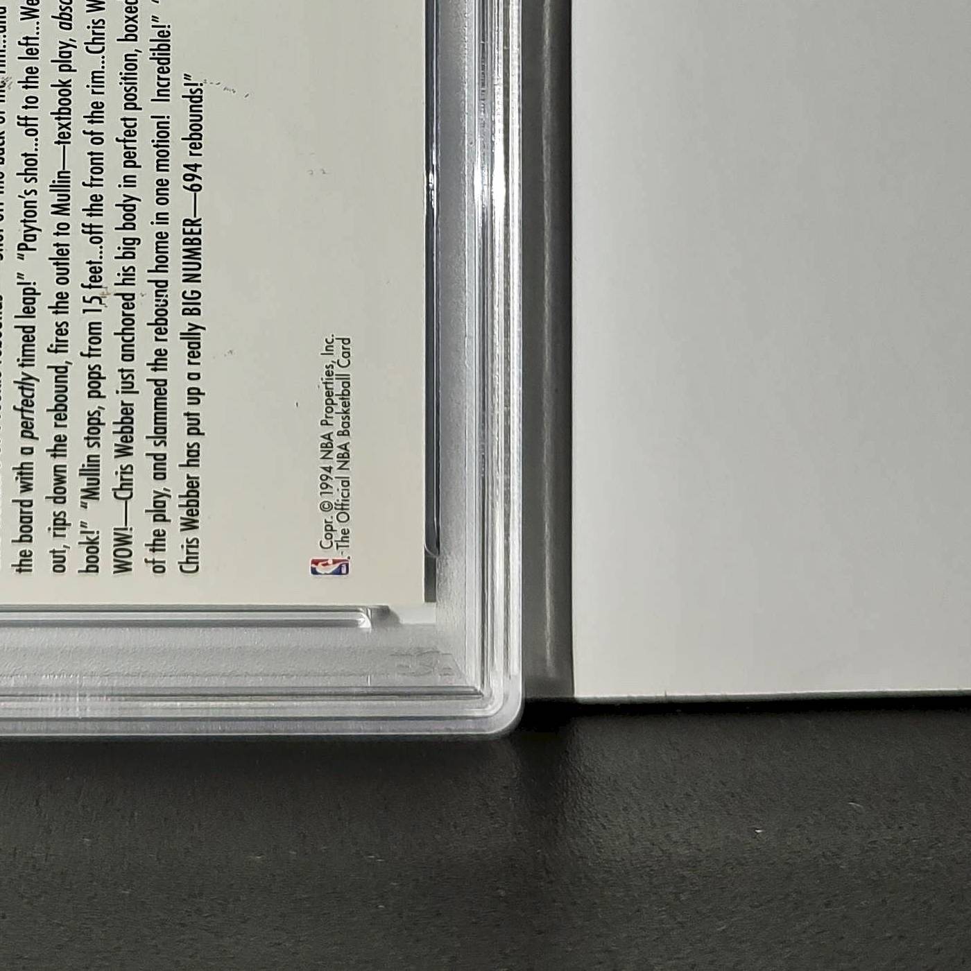 Chris Webber 1994 NBA Hoops Big Numbers #BN7 Rainbow PSA 8 NM-MT