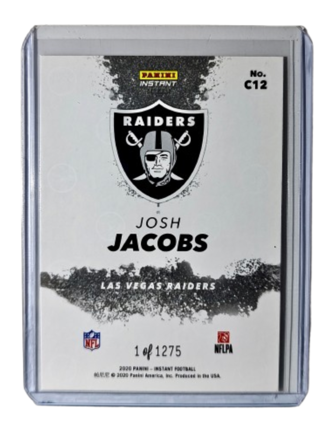 Josh Jacobs 2020 Panini NFL Instant My City #12 Football Card 1 of 1275