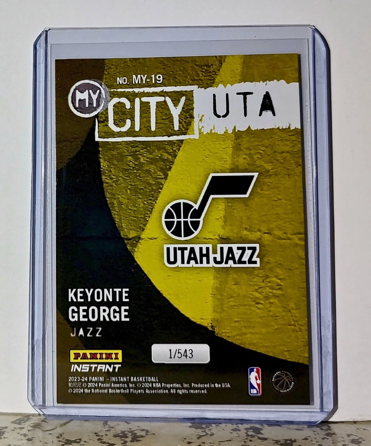 Keyonte George 2023-24 Panini NBA #19 MyCity Basketball Card Utah Jazz 1/543