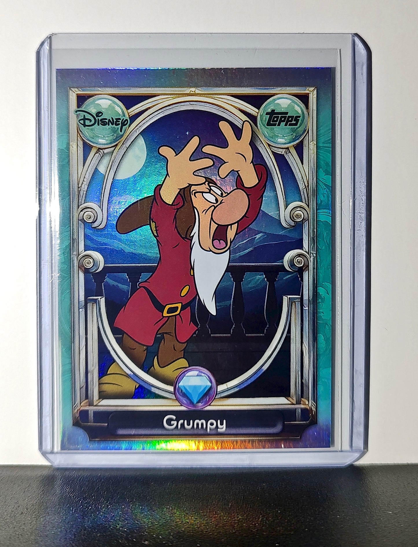 Grumpy 2025 Topps Disney Wonder #102 Diamond Card Snow White & the Seven Dwarfs