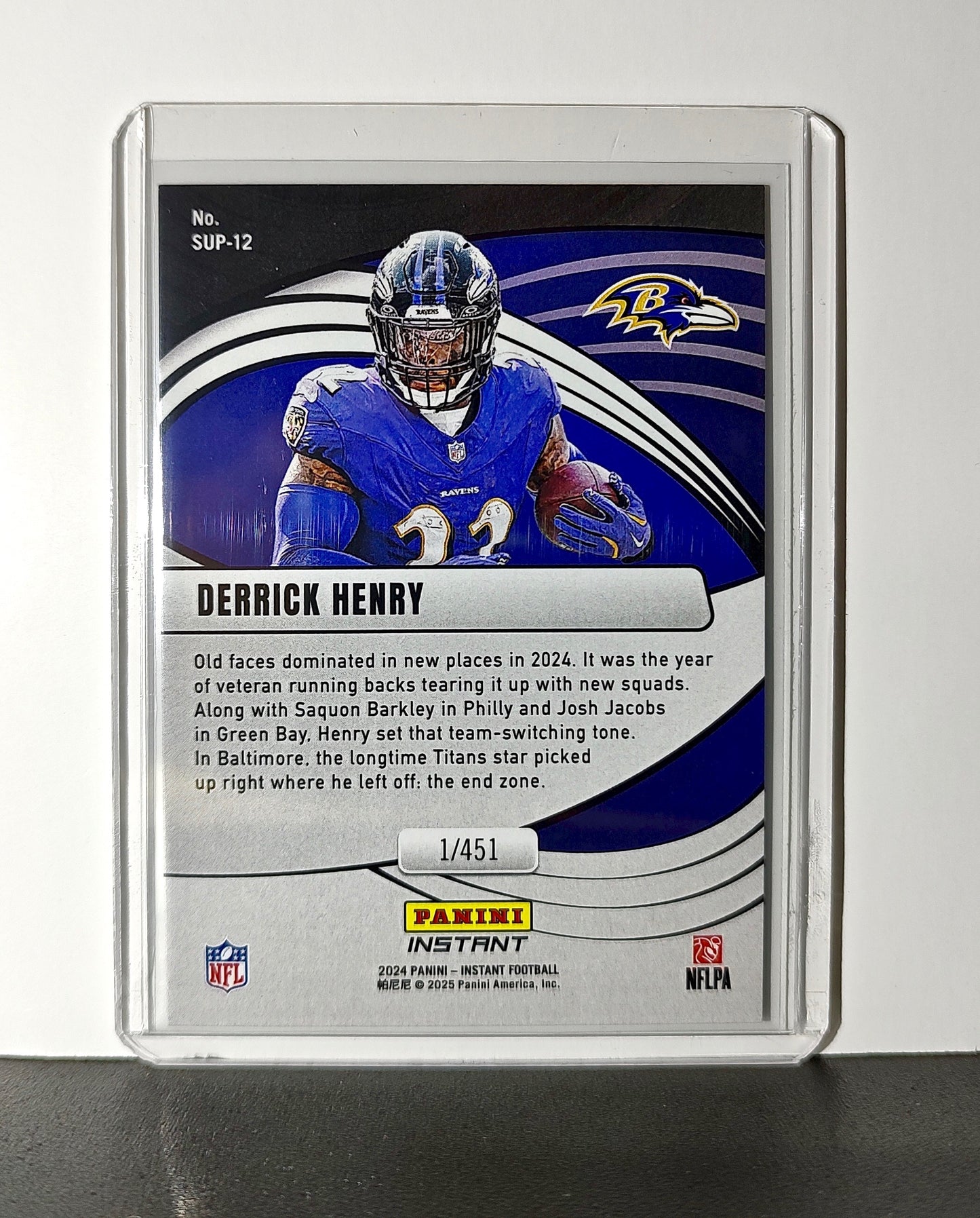 Derrick Henry 2024 Panini Supernova NFL #12 Football Baltimore Ravens 1/451
