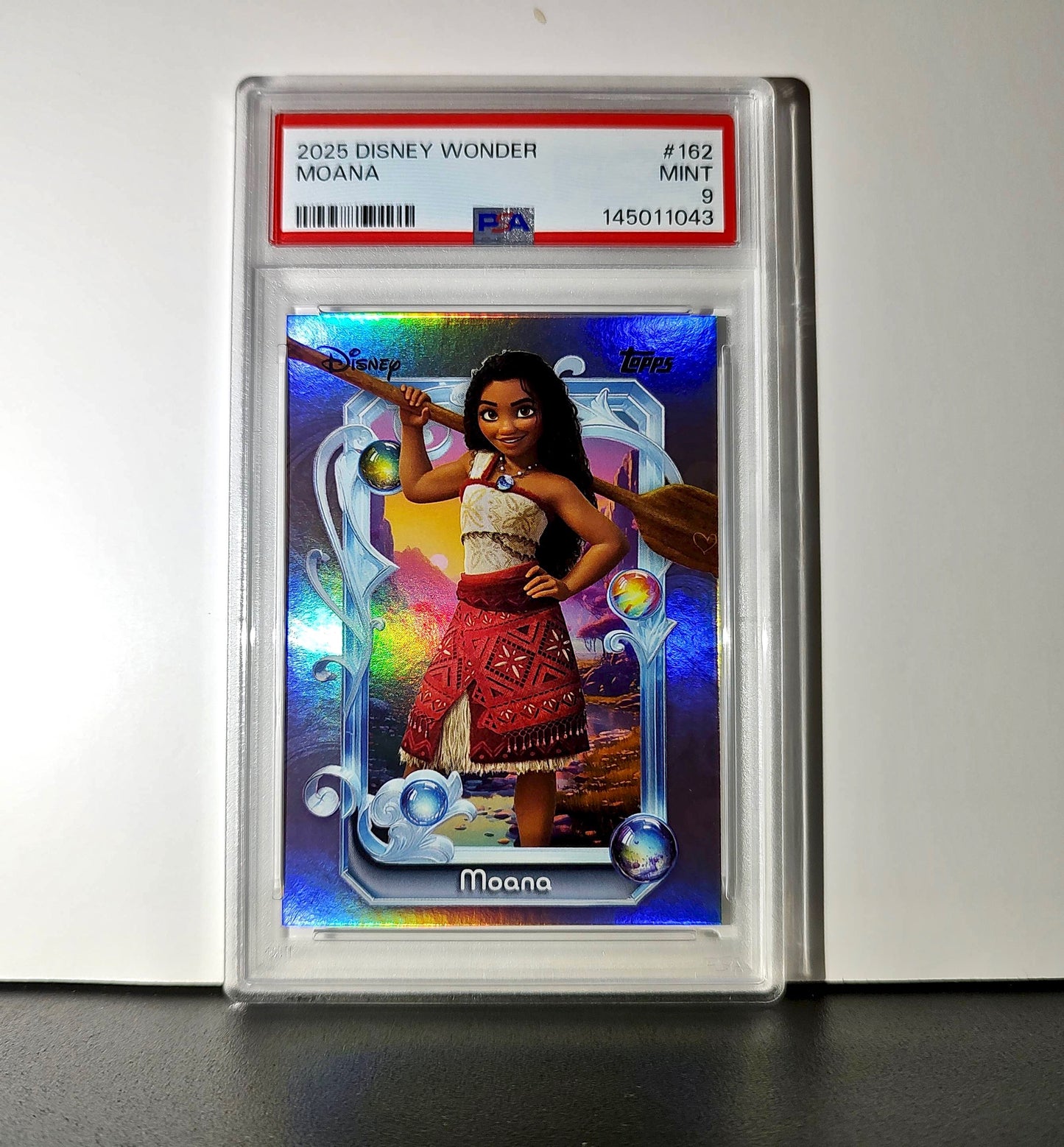Moana 2025 Topps Disney Cartoon Princess #162 Card Moana PSA 9 MT