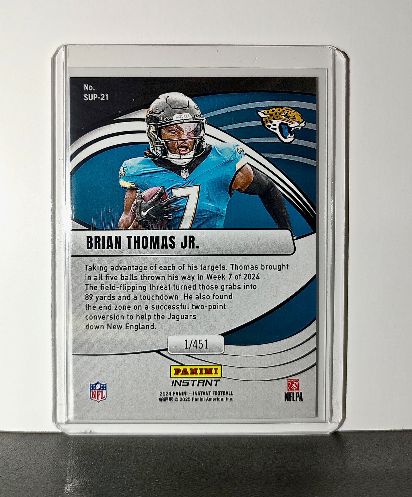 Brian Thomas Jr. Rookie 2024 Panini Supernova NFL #21 Card Jaguars 1/451