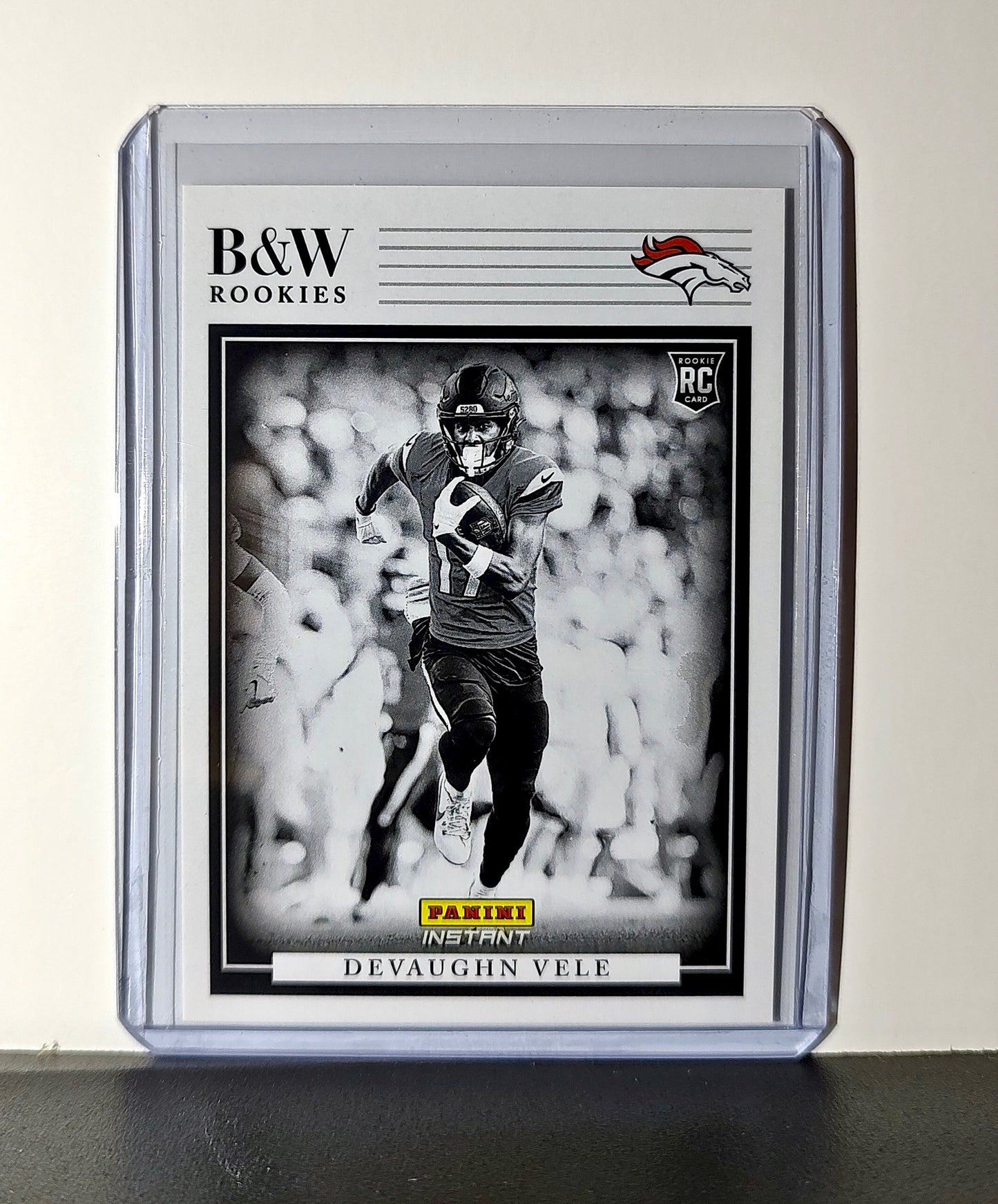 Devaughn Vele 2024 Panini NFL #22 Black & White Rookies Card Broncos 1 of 680