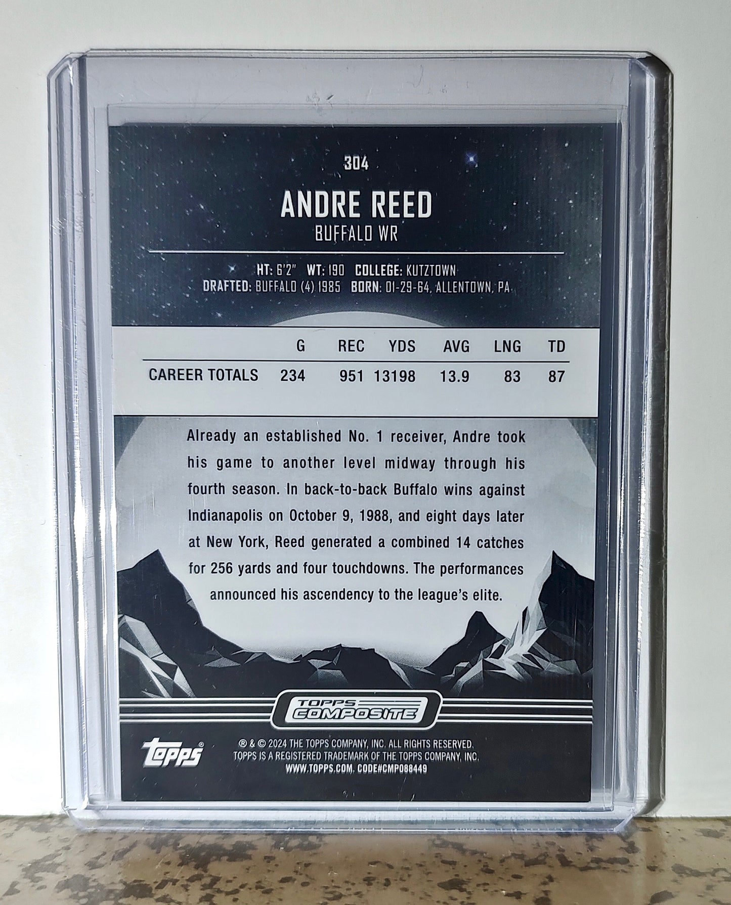 Andre Reed 2023 Topps Midnight NFL #304 Football Card Buffalo Bills