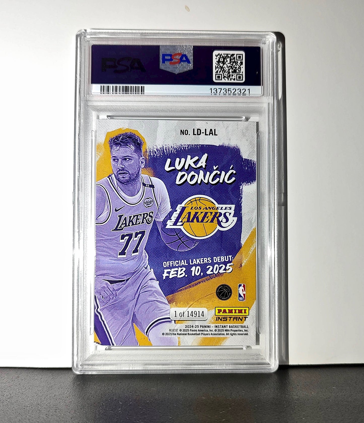 Luka Doncic 2024 Panini Instant NBA Lakers Debut #LD-LAL Card PSA 10 Gem Mint