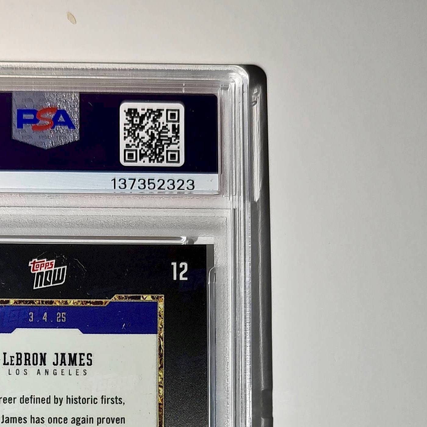 Lebron James 2024 Topps Now 50k Career Points #12 Card PSA 9 Mint