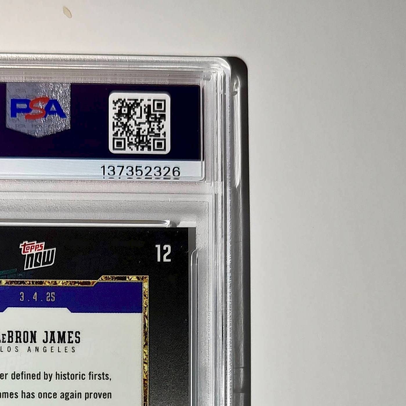 Lebron James 2024 Topps Now 50k Career Points #12 Card PSA 8 NM-MT