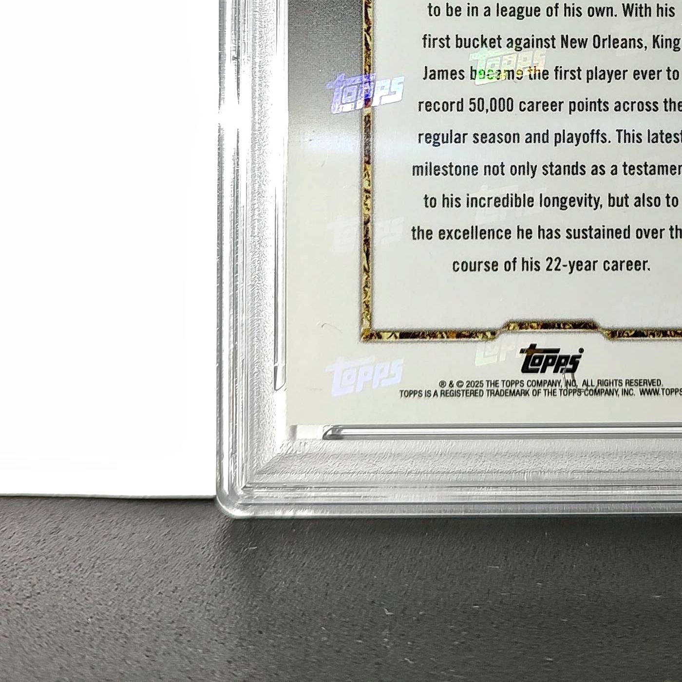 Lebron James 2024 Topps Now 50k Career Points #12 Card PSA 8 NM-MT