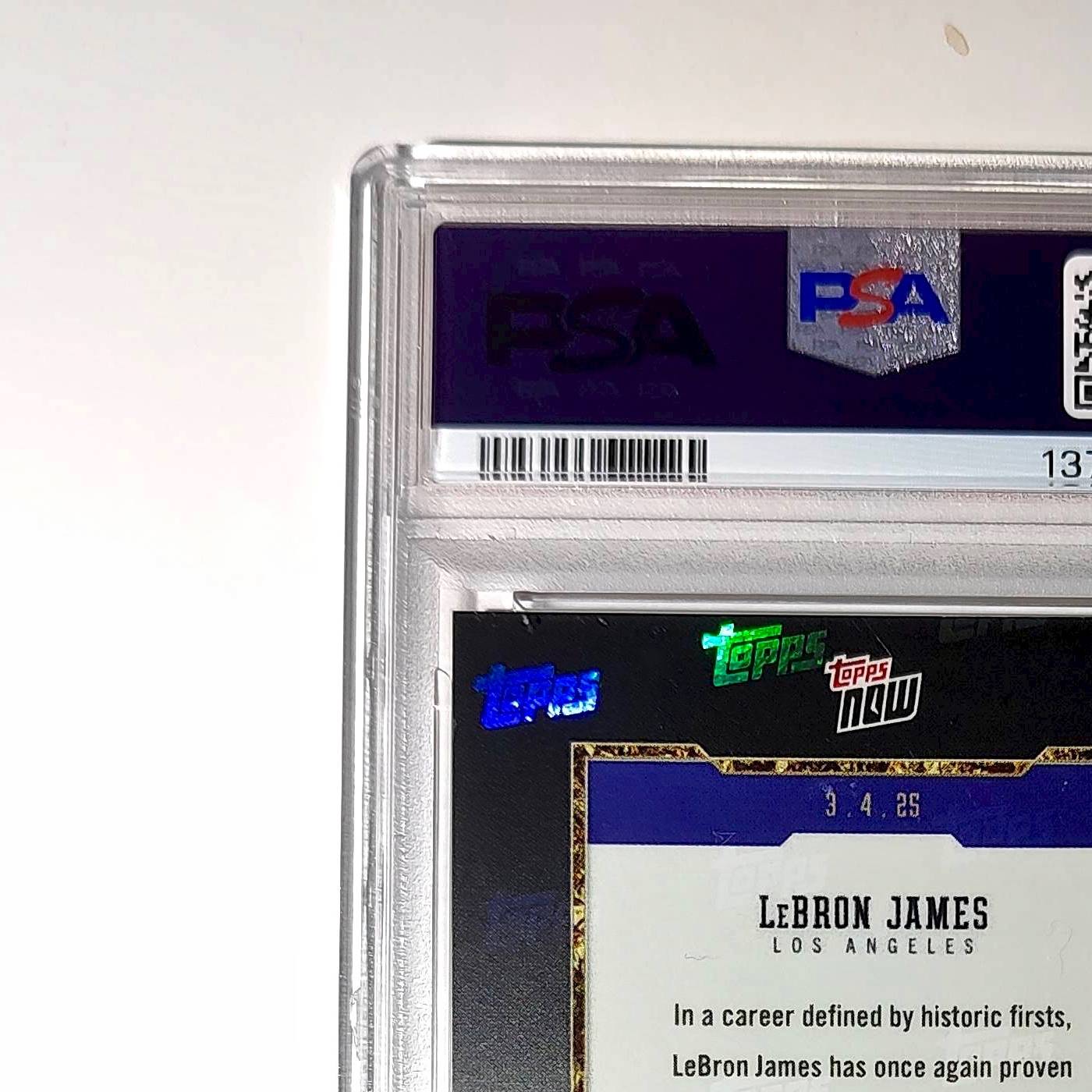 Lebron James 2024 Topps Now 50k Career Points #12 Card PSA 9 Mint