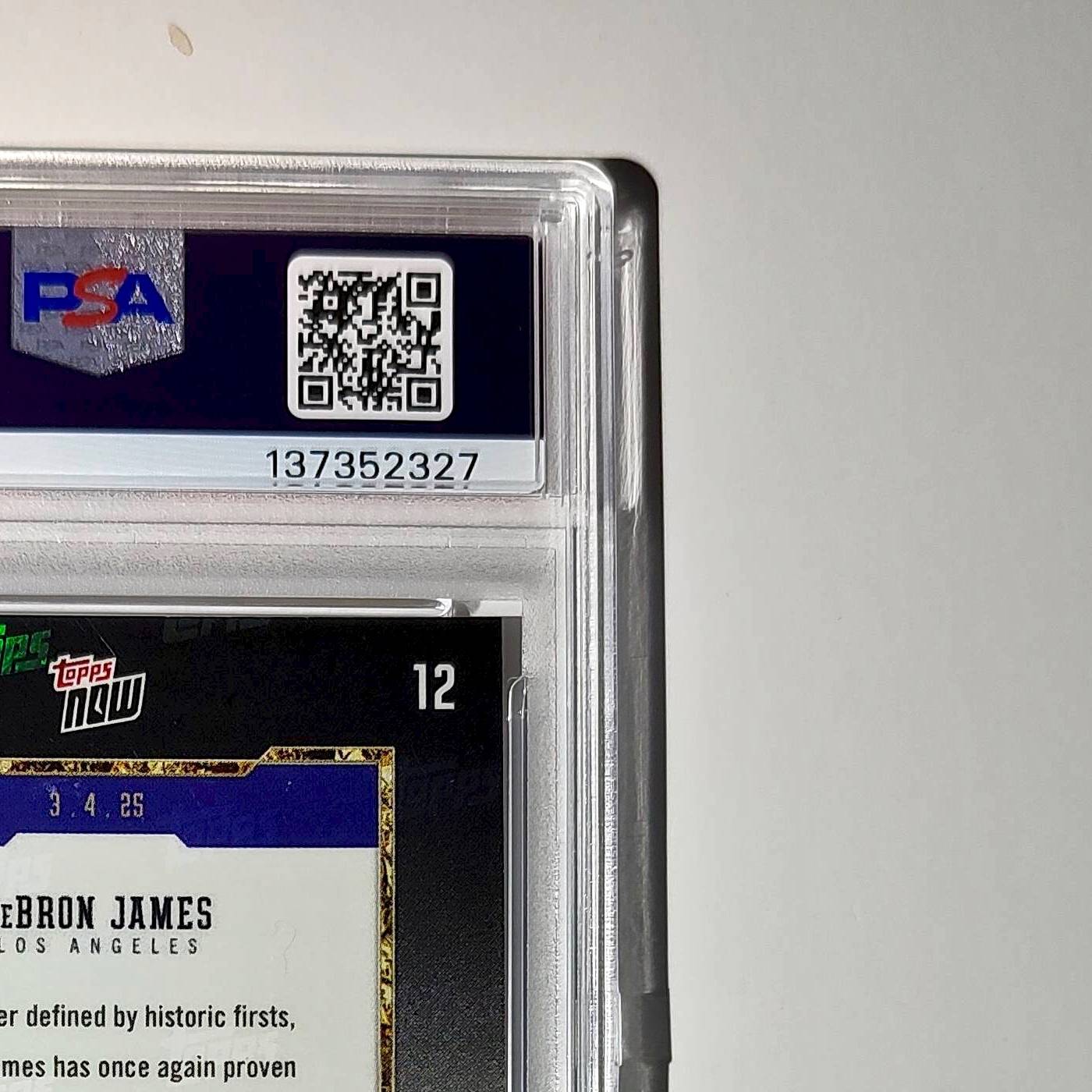 Lebron James 2024 Topps Now 50k Career Points #12 Card PSA 9 Mint