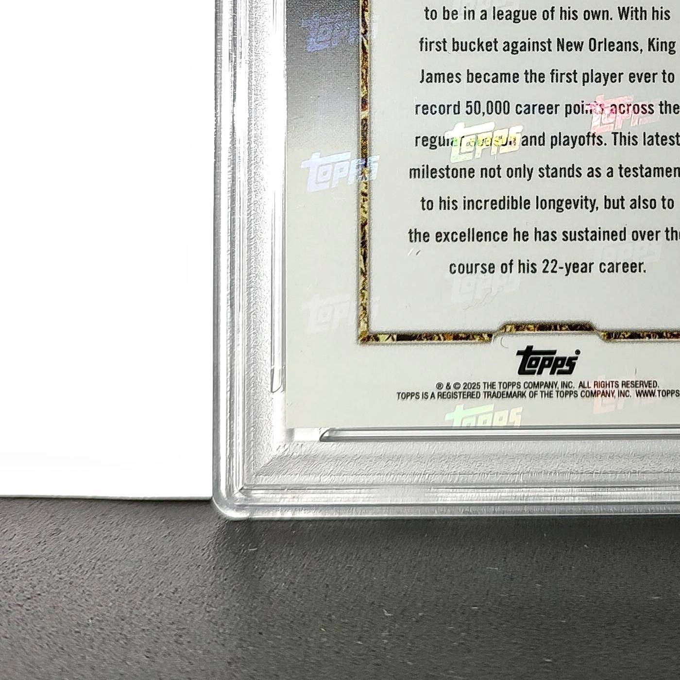 Lebron James 2024 Topps Now 50k Career Points #12 Card PSA 9 Mint