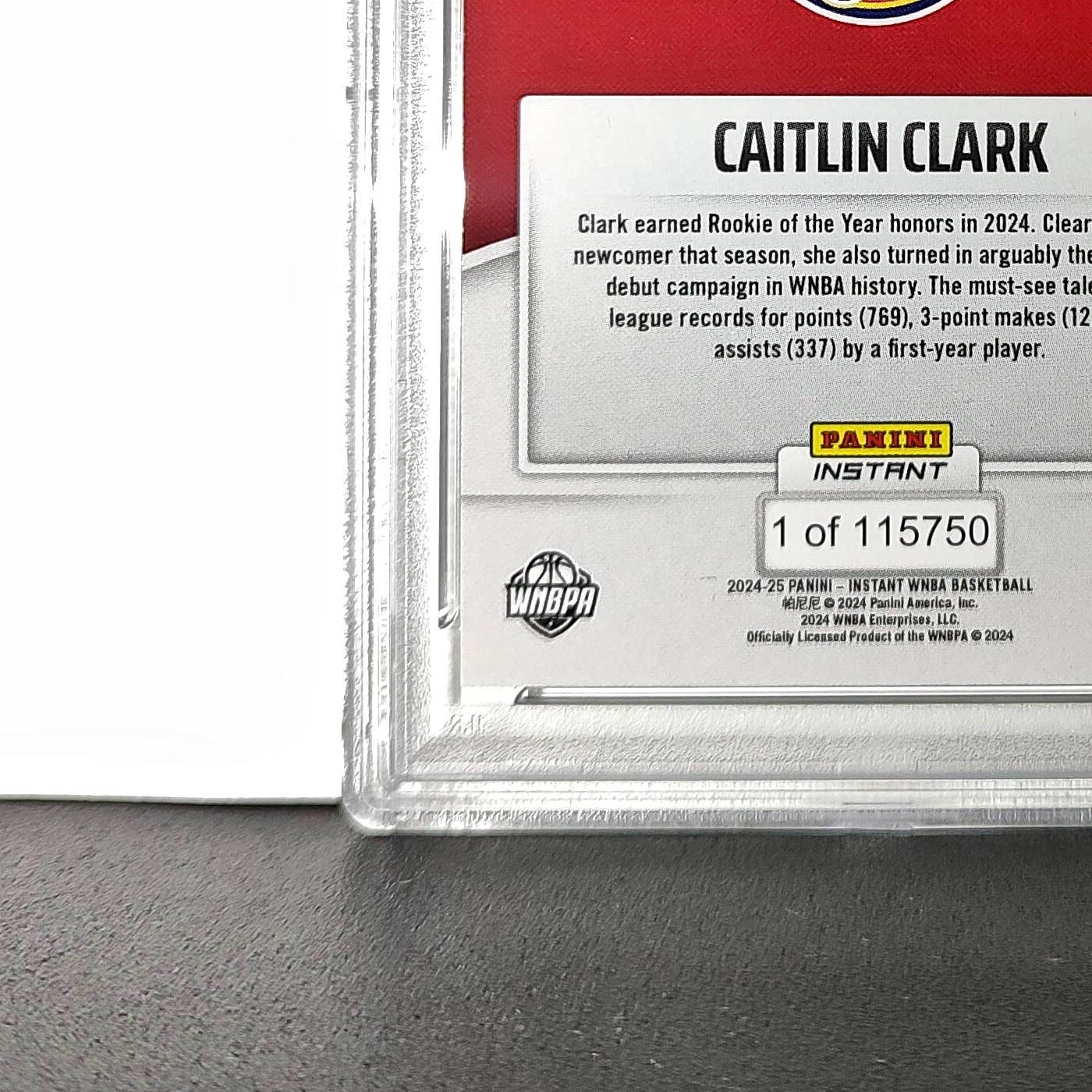 Caitlin Clark 2024 Panini WNBA Rookie of the Year #CCROY Card PSA 10 Gem Mint