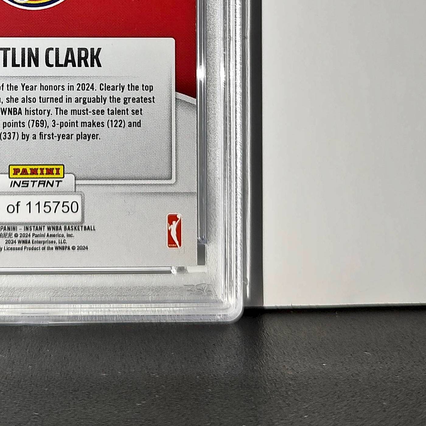 Caitlin Clark 2024 Panini WNBA Rookie of the Year #CCROY Card PSA 10 Gem Mint
