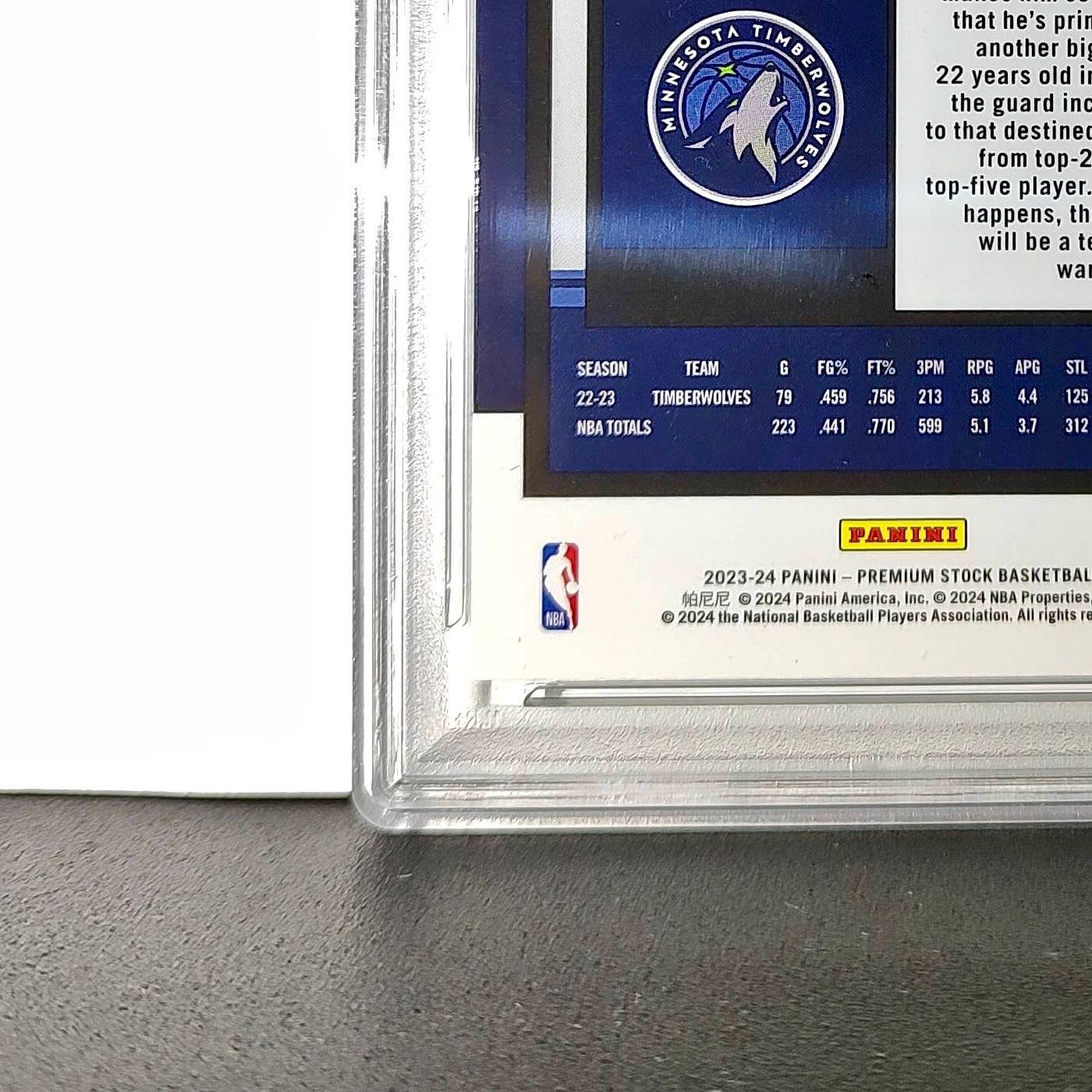 Anthony Edwards 2023 Panini Hoops Premium #87 Pulsar PSA 9 Mint