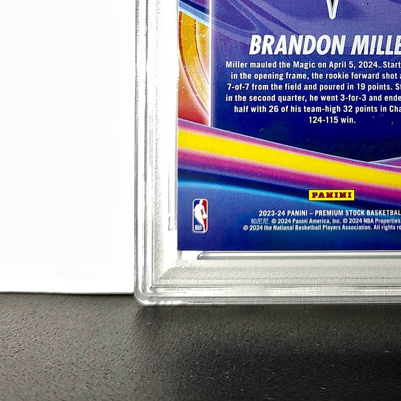 Brandon Miller 2023 Panini Hoops Premium Anti Gravity #11 PSA 9 Mint