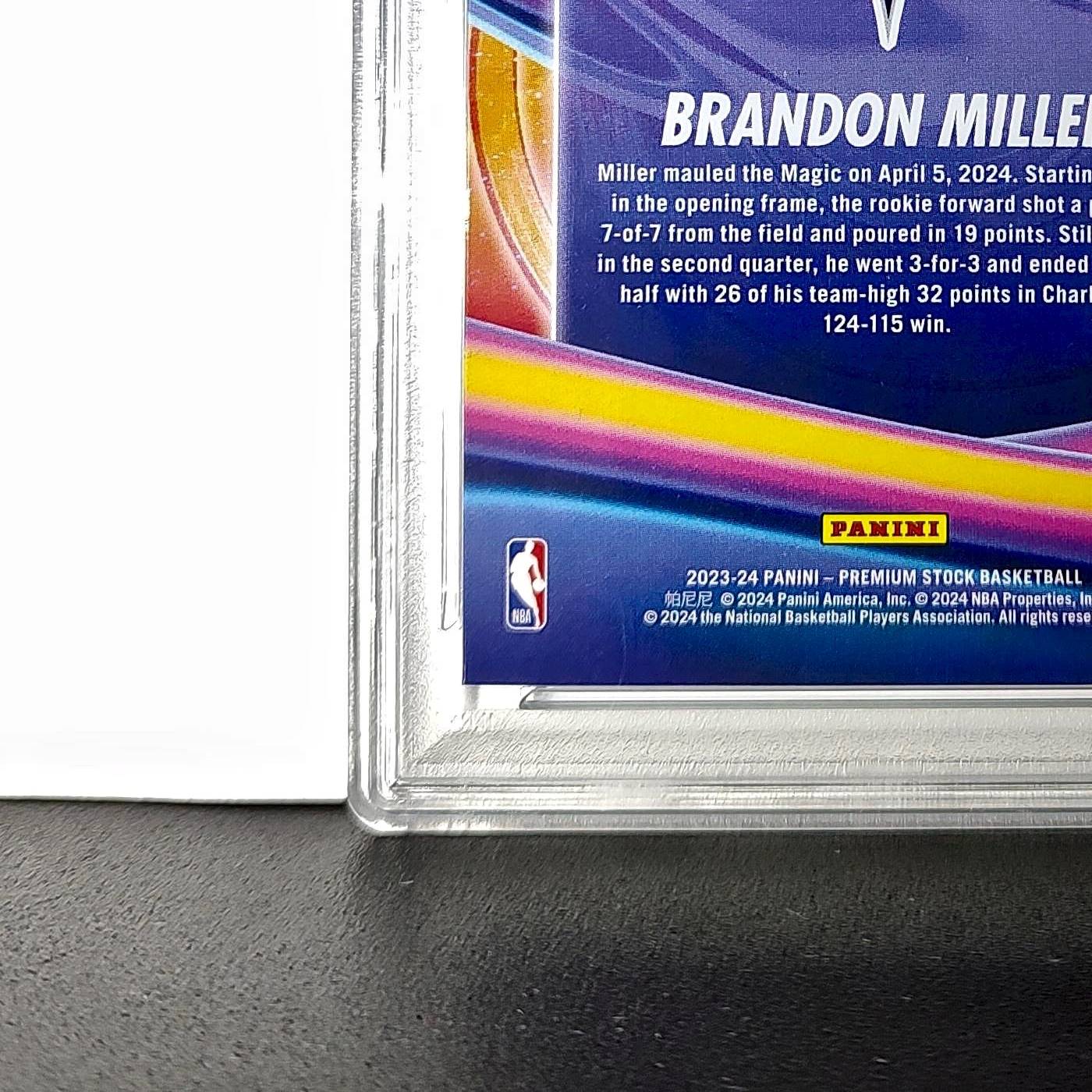 Brandon Miller 2023 Panini Hoops Premium Anti Gravity #11 PSA 10 Gem Mint