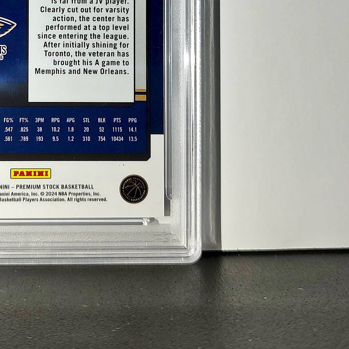 Jonas Valanciunas 2023 Panini Hoops Premium #112 40/75 Blue Pulsar PSA 10 Gem
