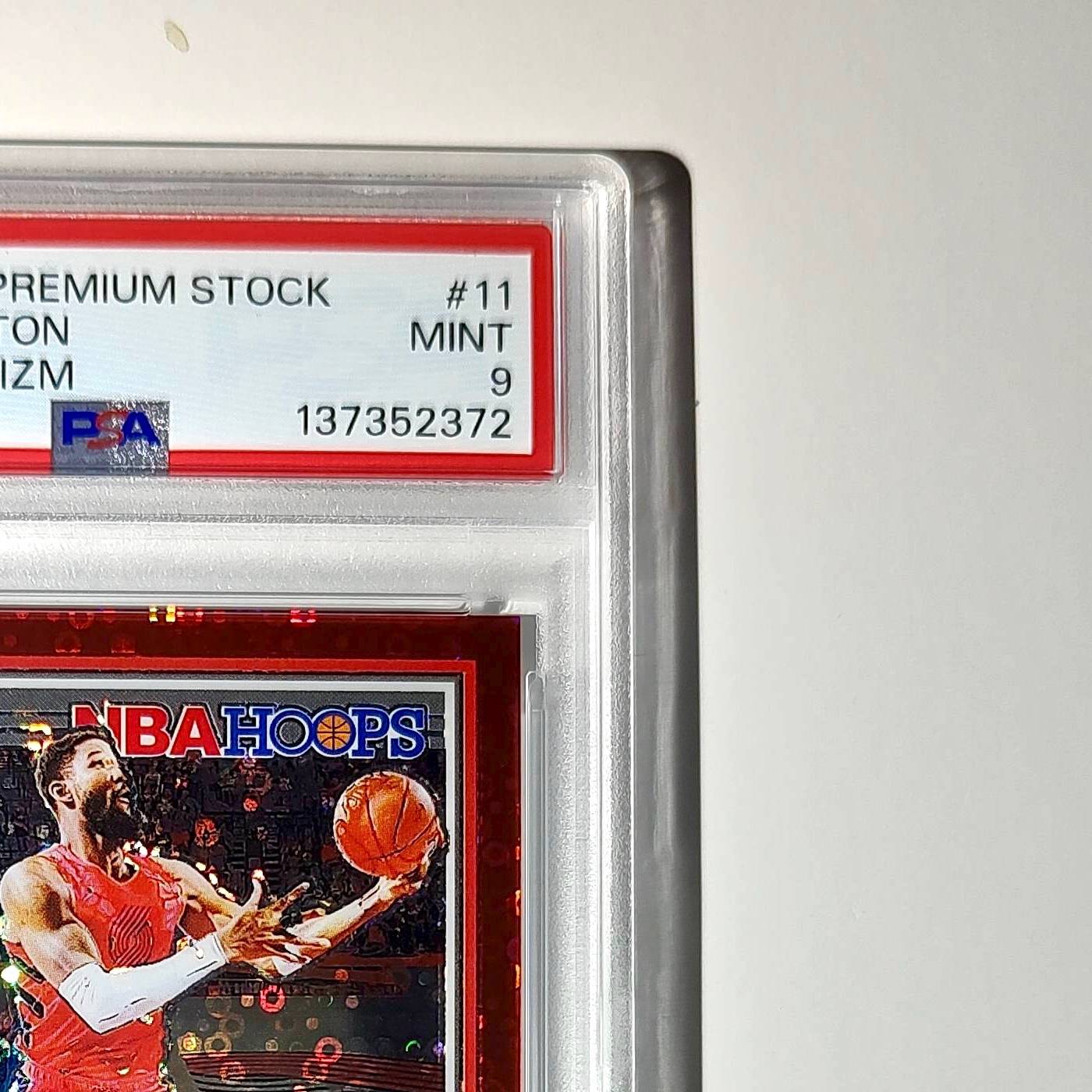 DeAndre Ayton 2023 Panini Hoops Premium #11 114/149 Red Disco Prizm PSA 9 Mint