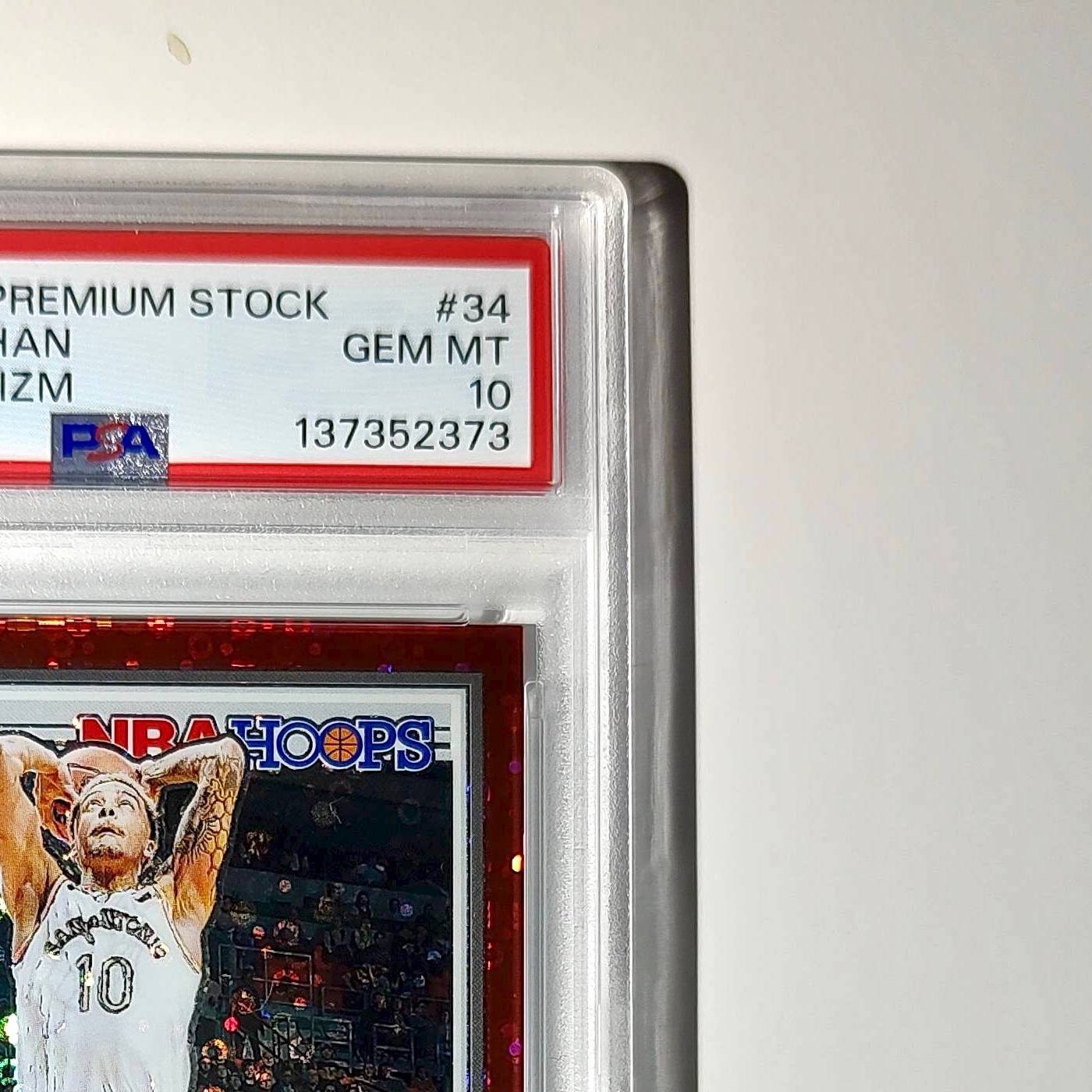 Jeremy Sochan 2023 Panini Hoops Premium #34 48/149 Red Disco Prizm PSA 10 Gem