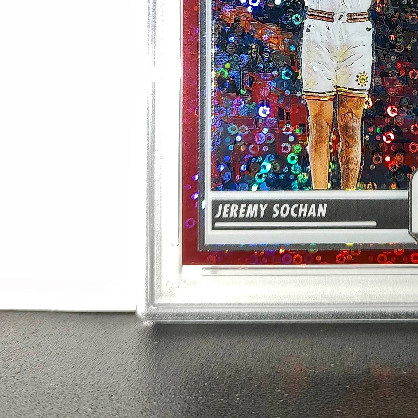 Jeremy Sochan 2023 Panini Hoops Premium #34 48/149 Red Disco Prizm PSA 10 Gem