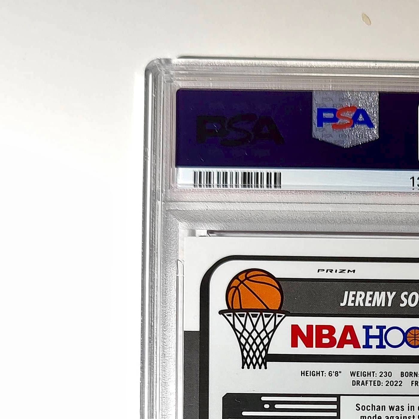Jeremy Sochan 2023 Panini Hoops Premium #34 48/149 Red Disco Prizm PSA 10 Gem