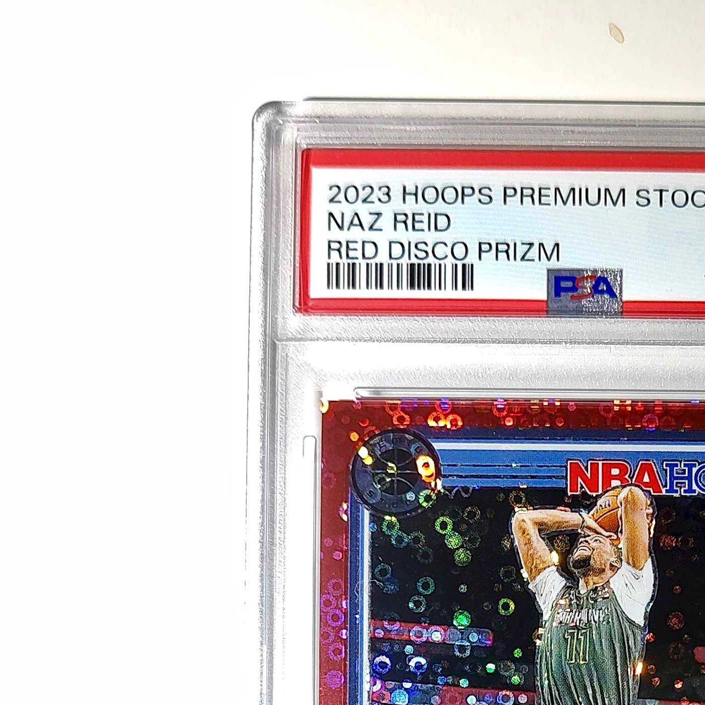 Naz Reid 2023 Panini Hoops Premium #221 59/149 Red Disco Prizm PSA 10 Gem Mint