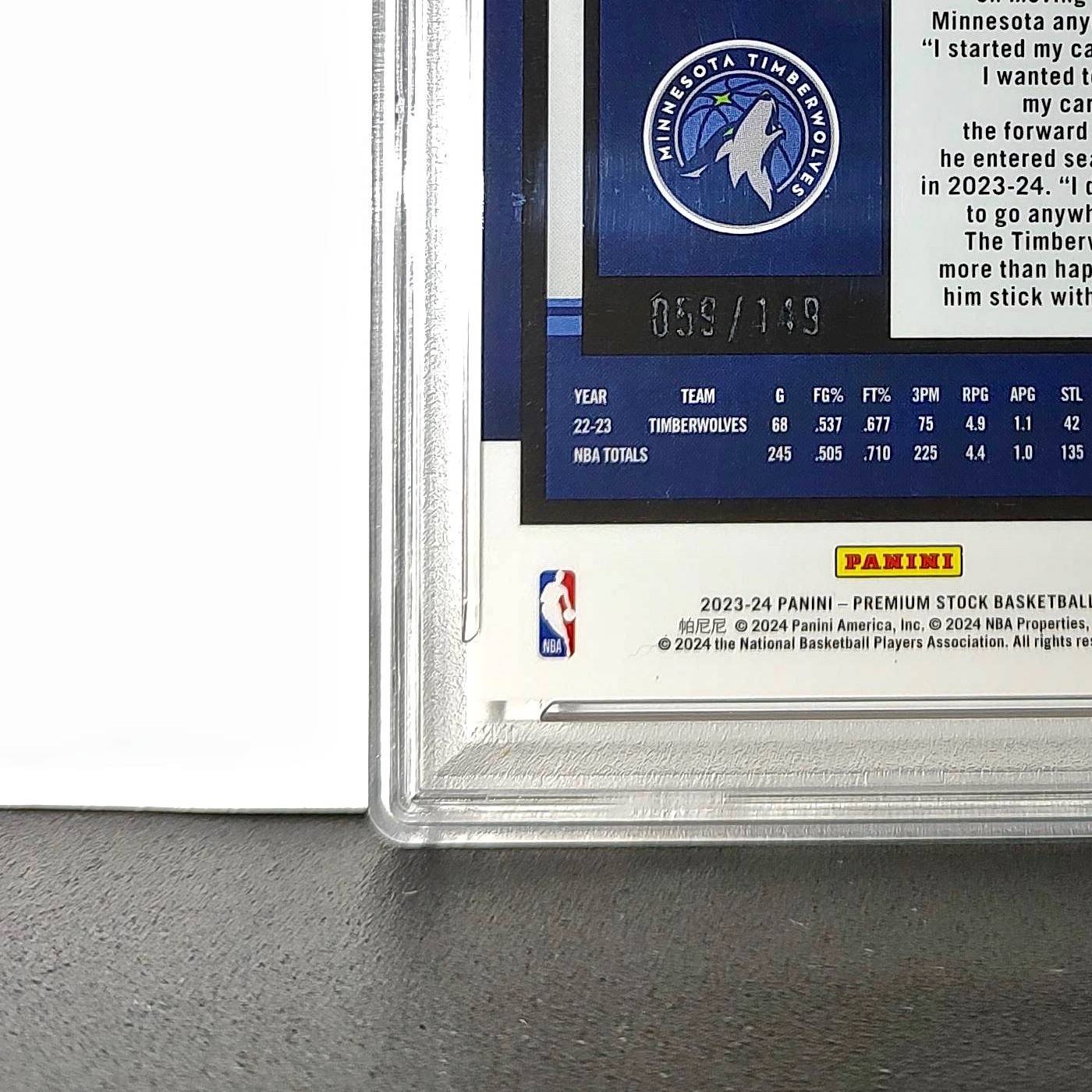 Naz Reid 2023 Panini Hoops Premium #221 59/149 Red Disco Prizm PSA 10 Gem Mint