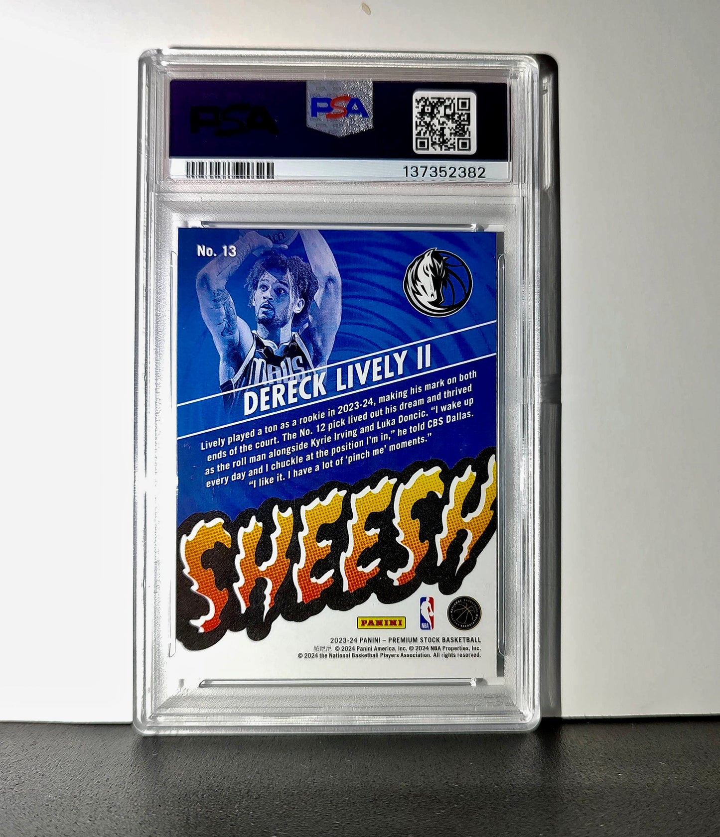 Dereck Lively II 2023 Panini Hoops Premium Sheesh #13 PSA 10 Gem Mint