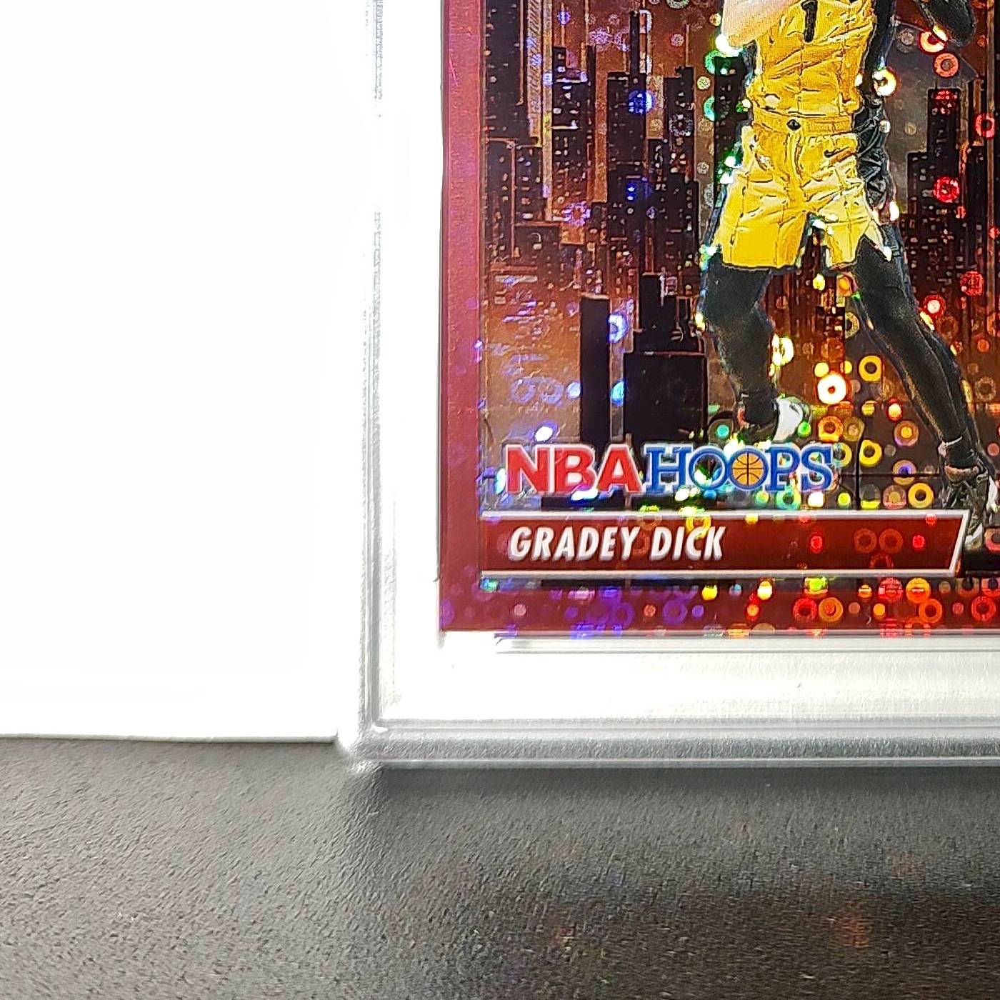 Gradey Dick 2023 Panini Hoops Premium City Edition #6 Red Disco Prizm PSA 10 Gem