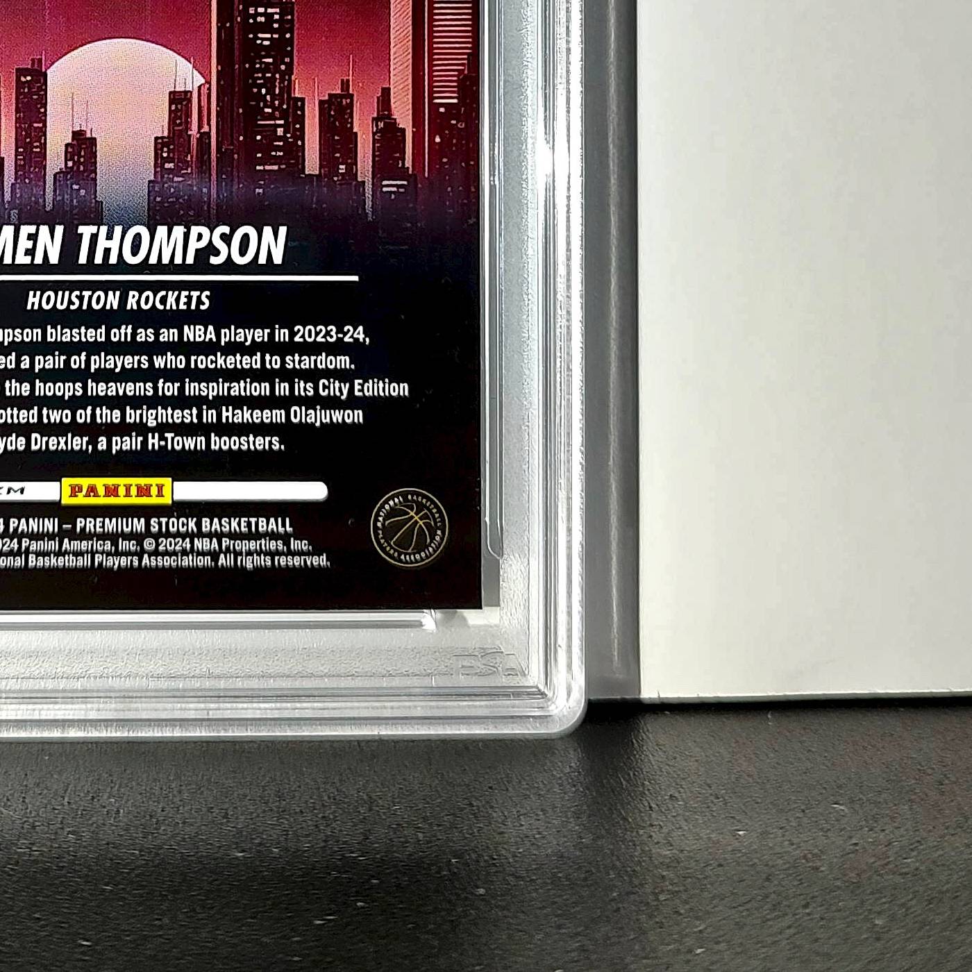 Amen Thompson 2023 Panini Hoops Premium City Edition #14 Disco Prizm PSA 9 Mint