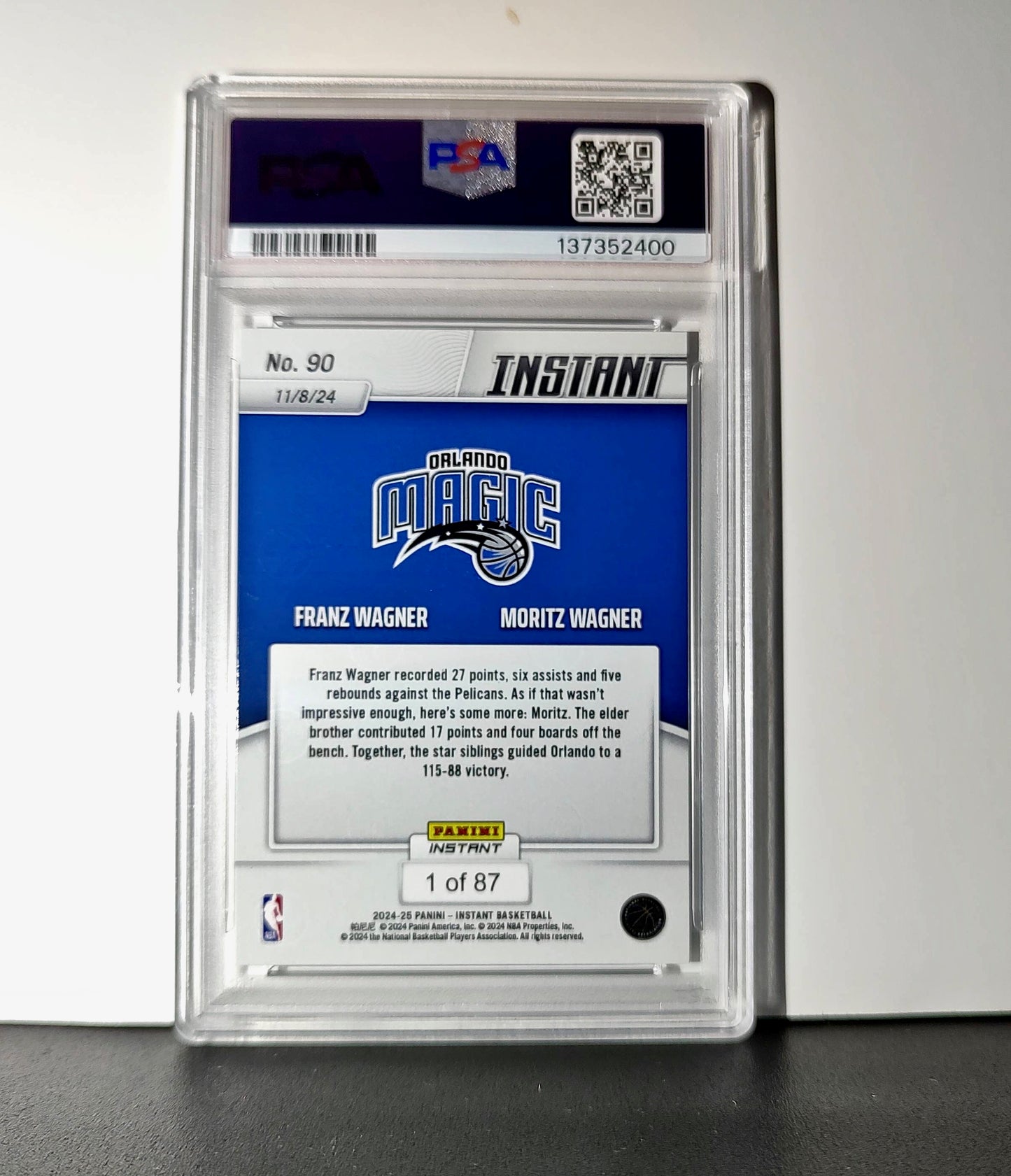 Franz Wagner / Moritz Wagner 2024 Panini NBA #90 Basketball PSA 10 Gem Mint